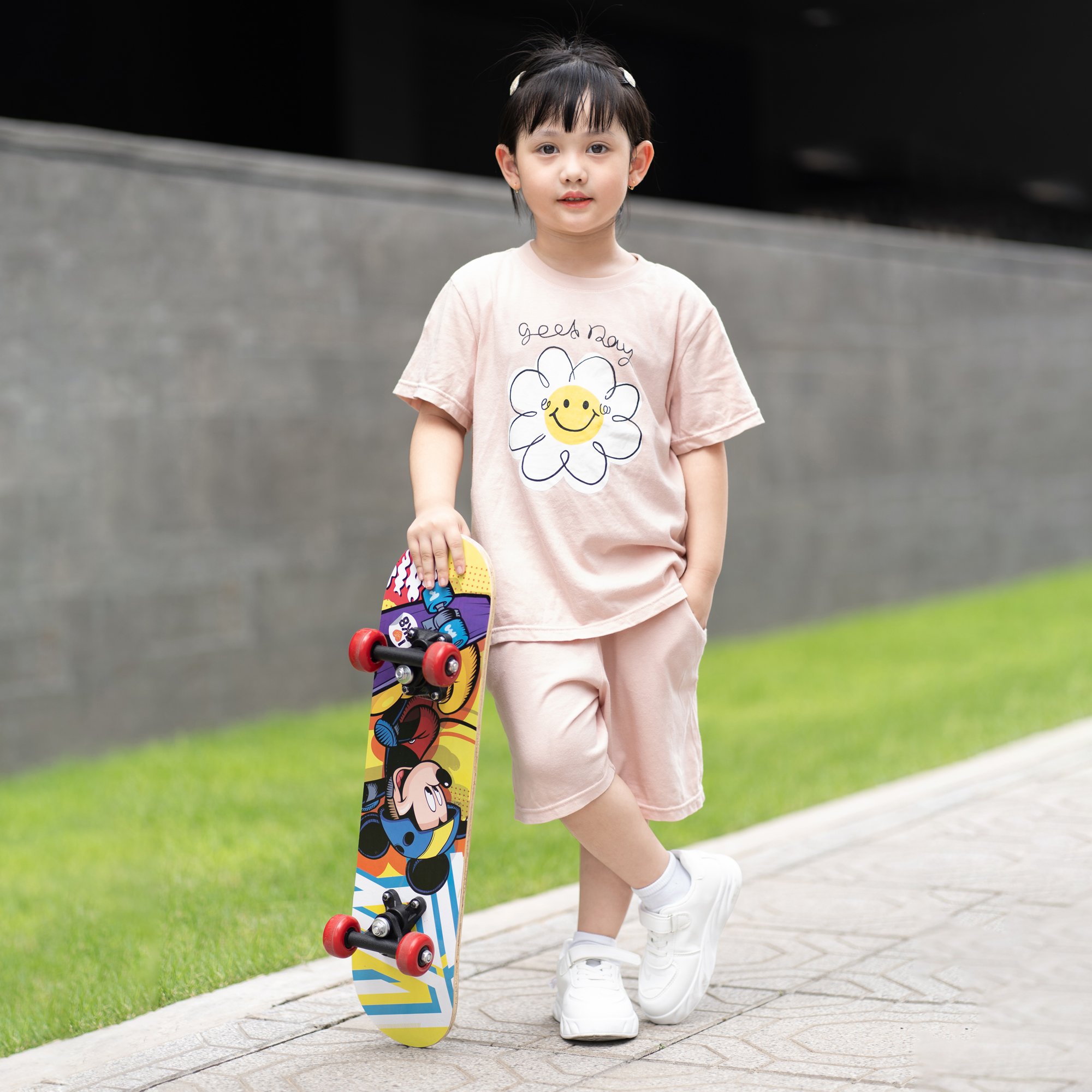Bộ đồ ngắn cotton mịn bé gái U3131