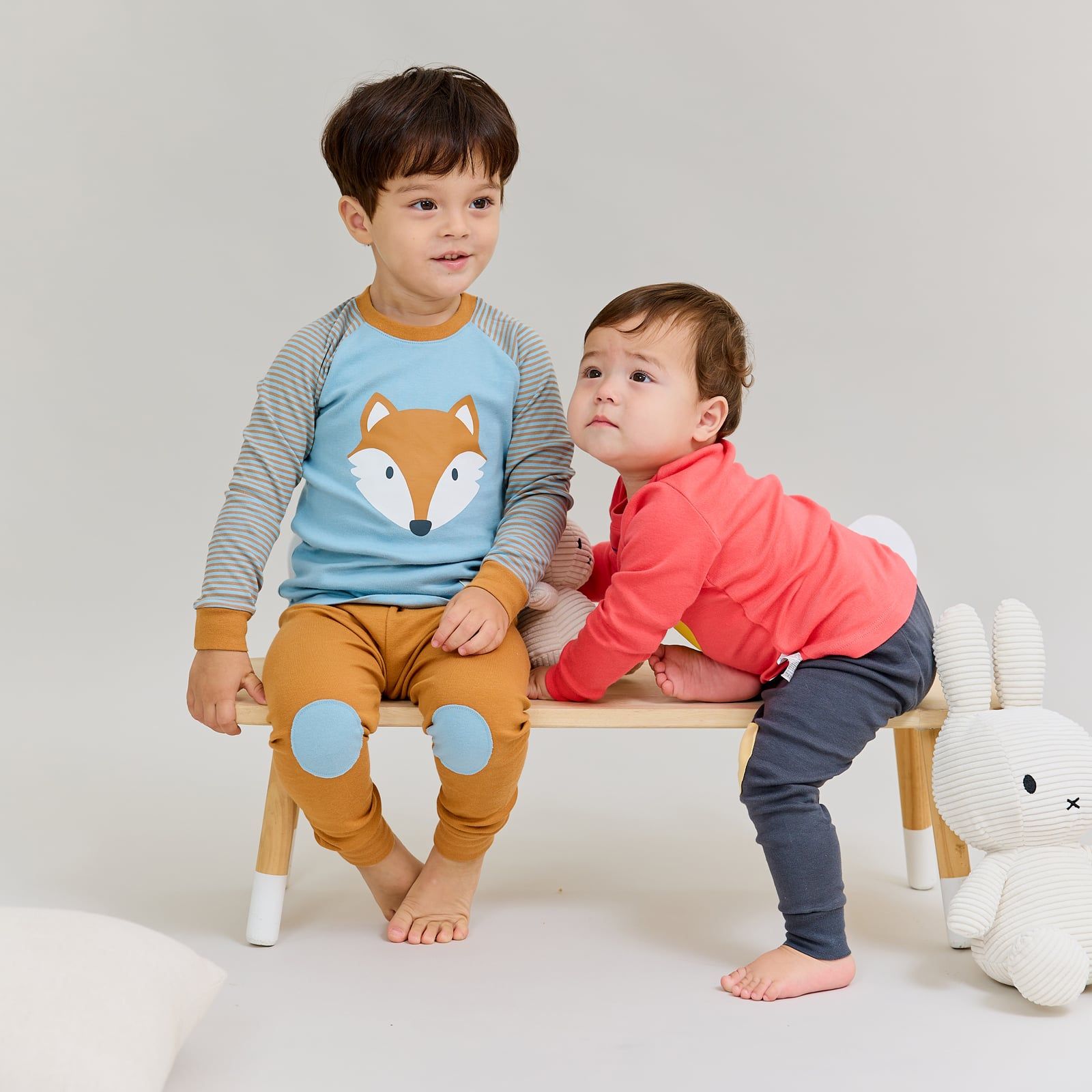 Bộ đồ dài dáng ôm cotton mịn bé gái và bé trai U1148