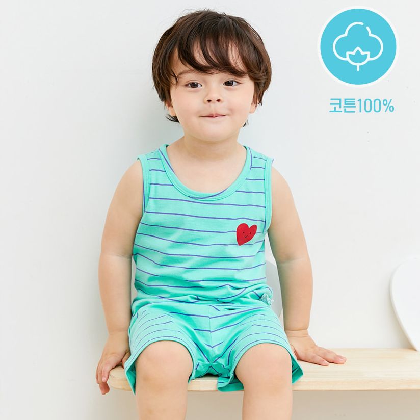 Bộ đồ ba lỗ cotton mịn bé trai và bé gái U4055