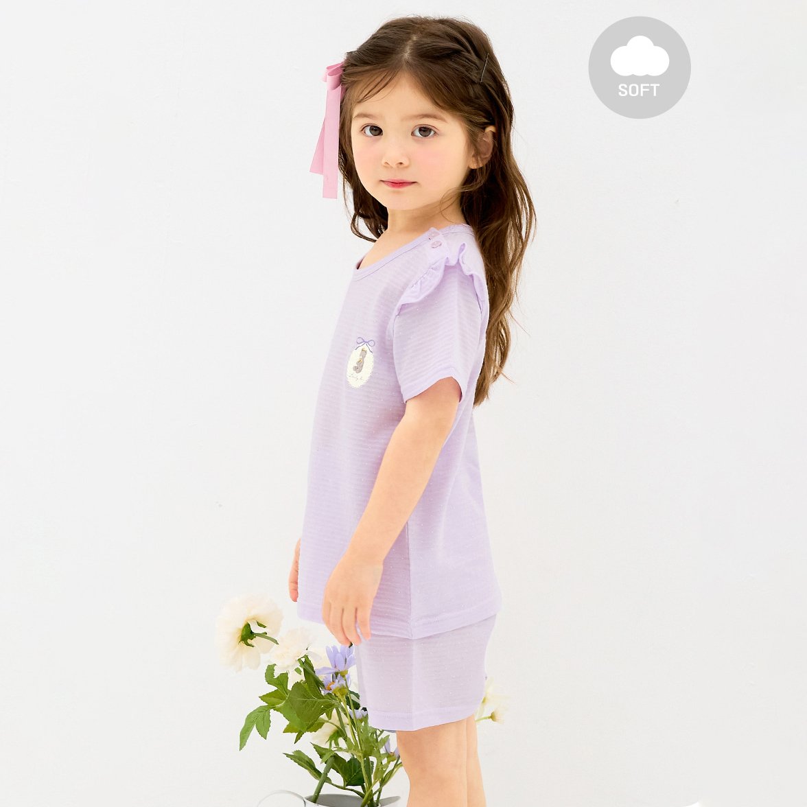 Bộ đồ ngắn cotton giấy bé gái U3209