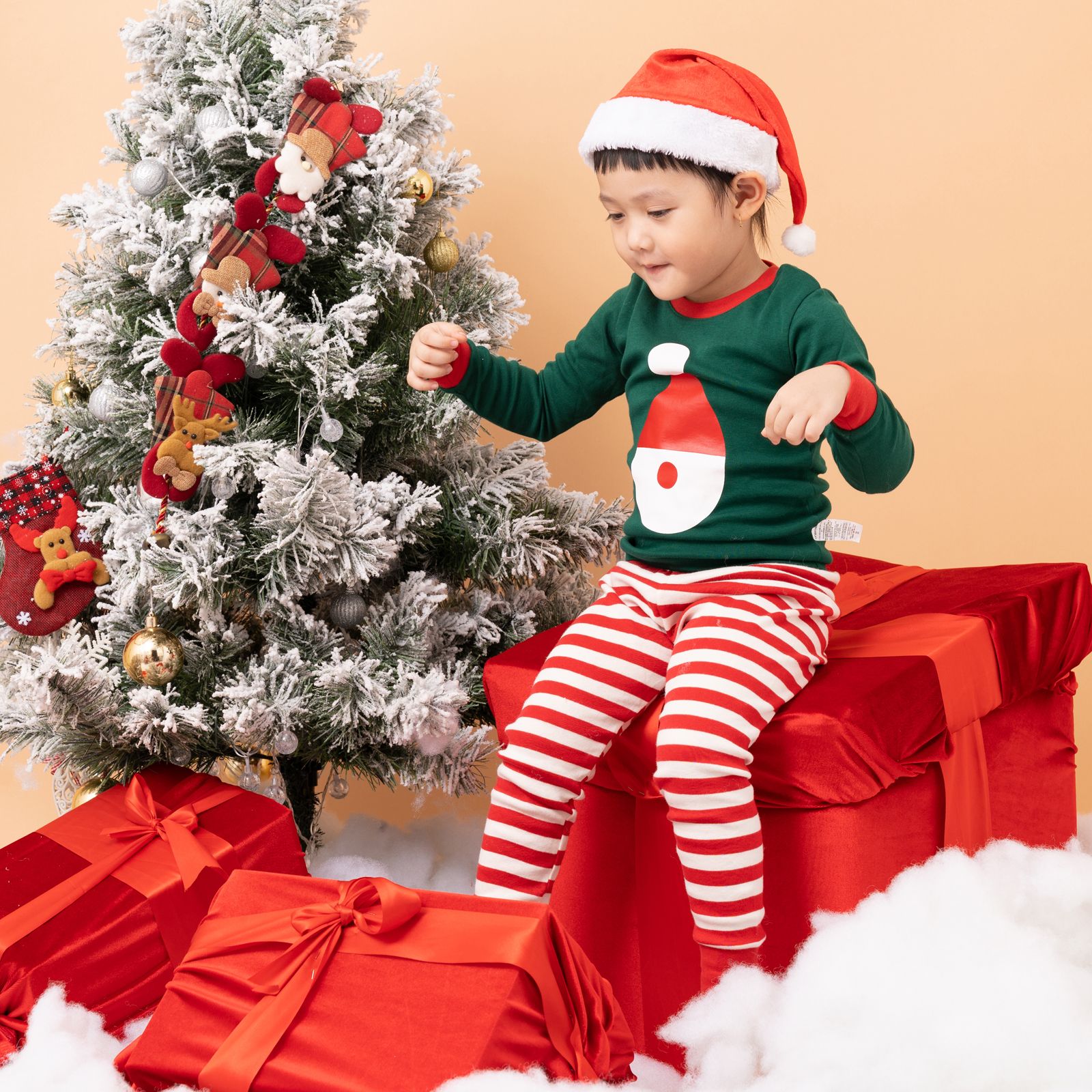 Bộ đồ dài dáng ôm cotton mịn bé trai và bé gái U1158