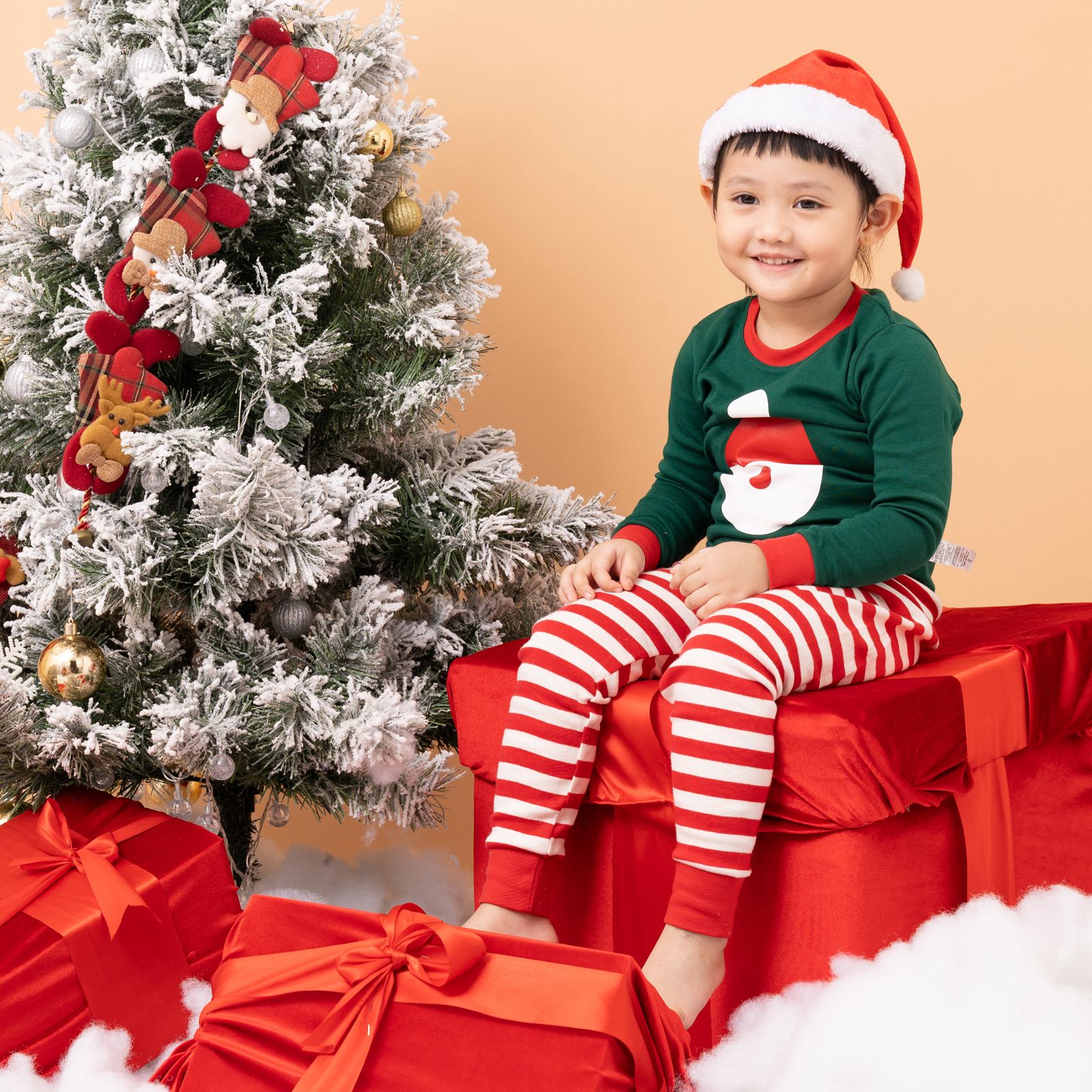 Bộ đồ dài dáng ôm cotton mịn bé trai và bé gái U1158