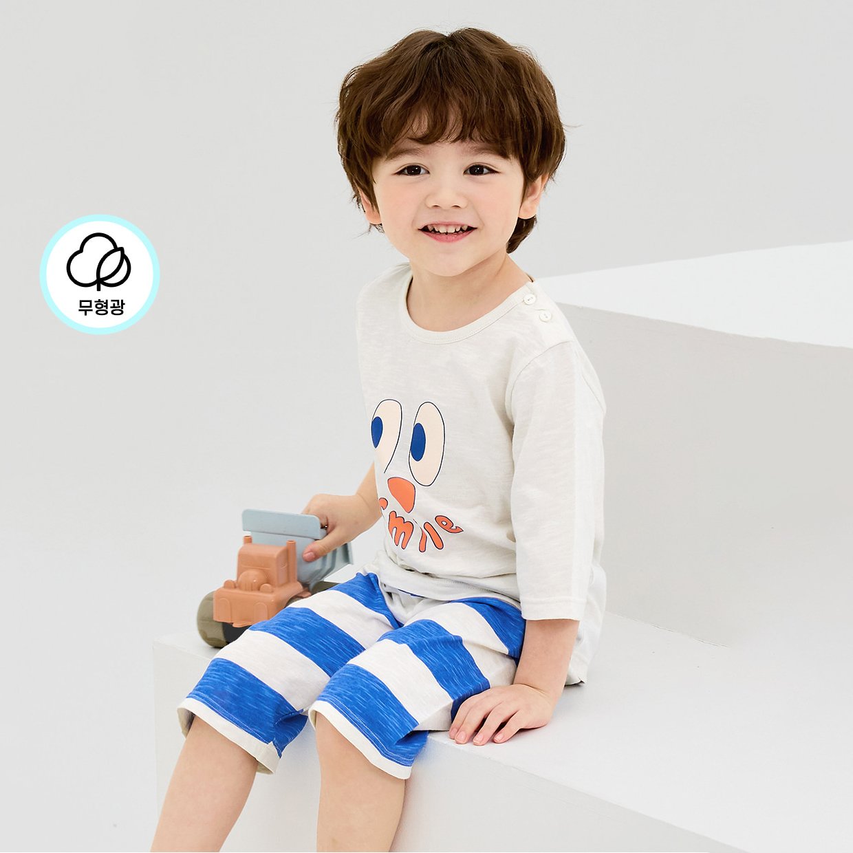 Bộ đồ lửng cotton mịn bé trai và bé gái U2136