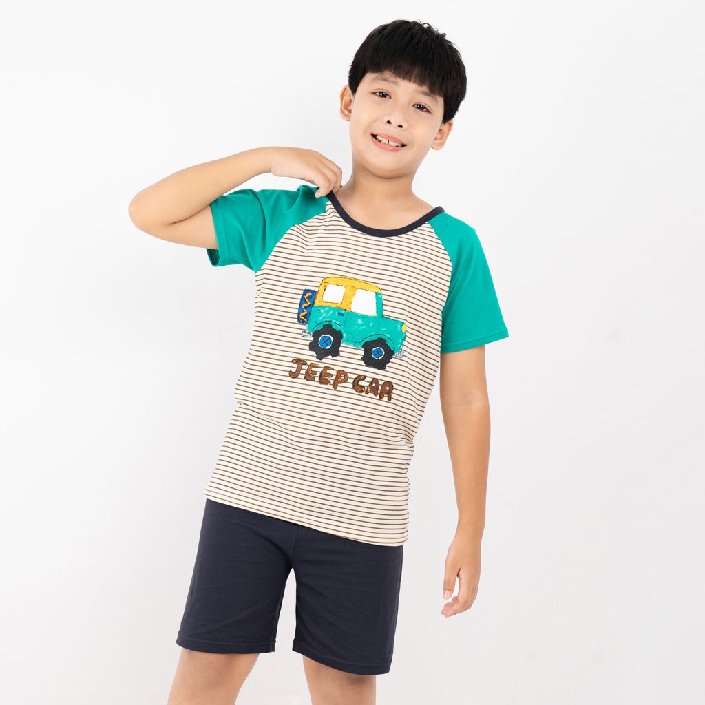Bộ đồ ngắn cotton mịn bé trai U3106