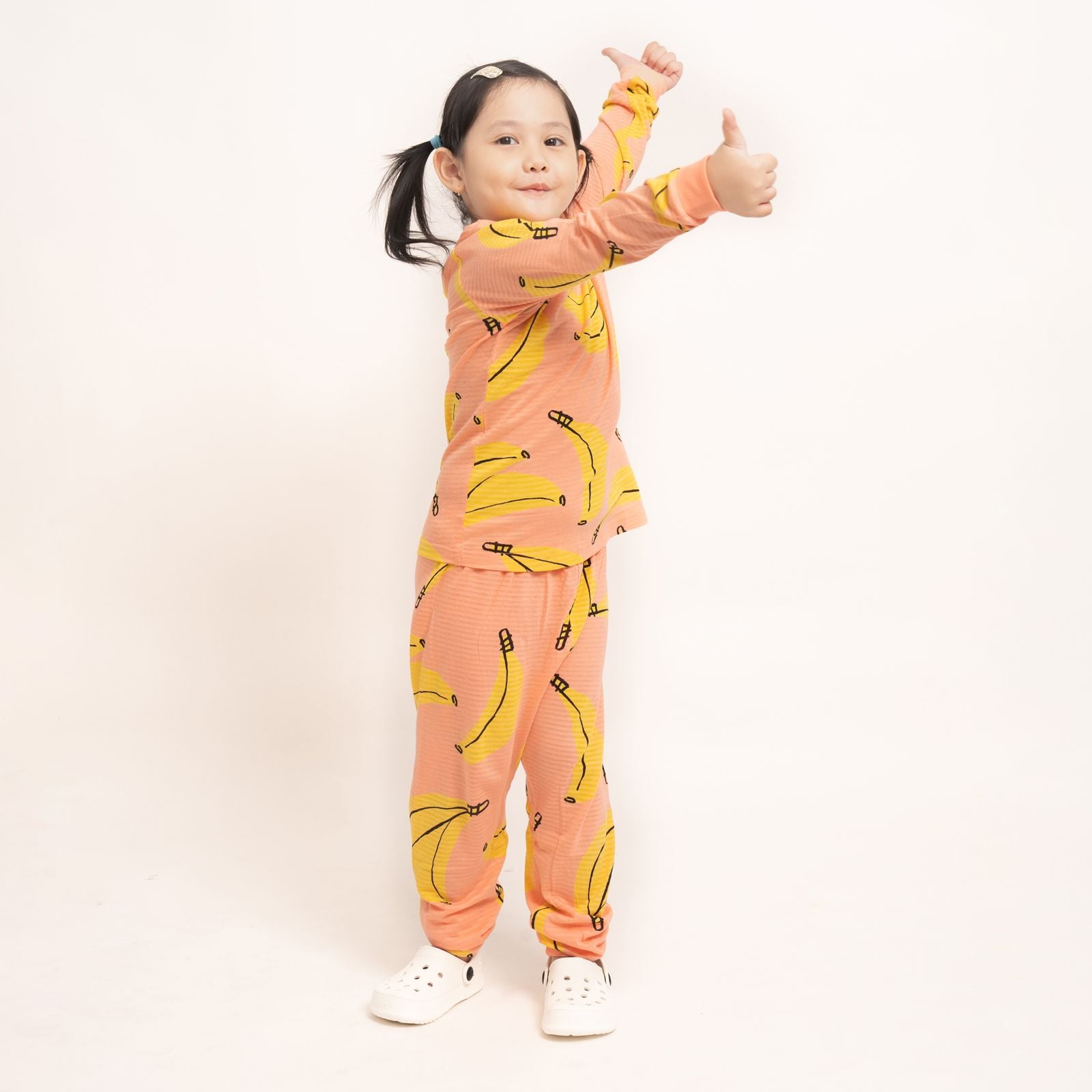 Bộ đồ dài cotton giấy bé gái U1175