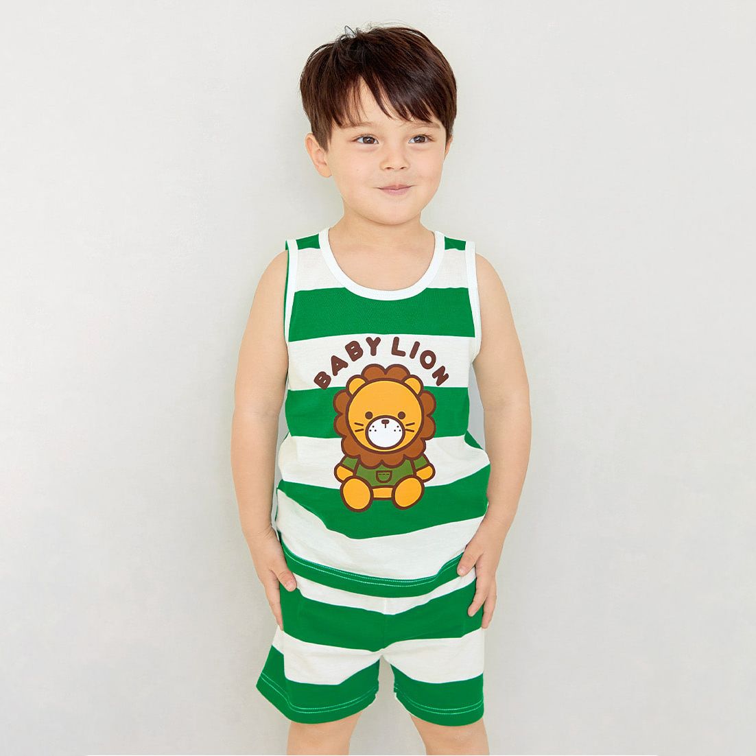 Bộ đồ ba lỗ cotton mịn bé trai U4071