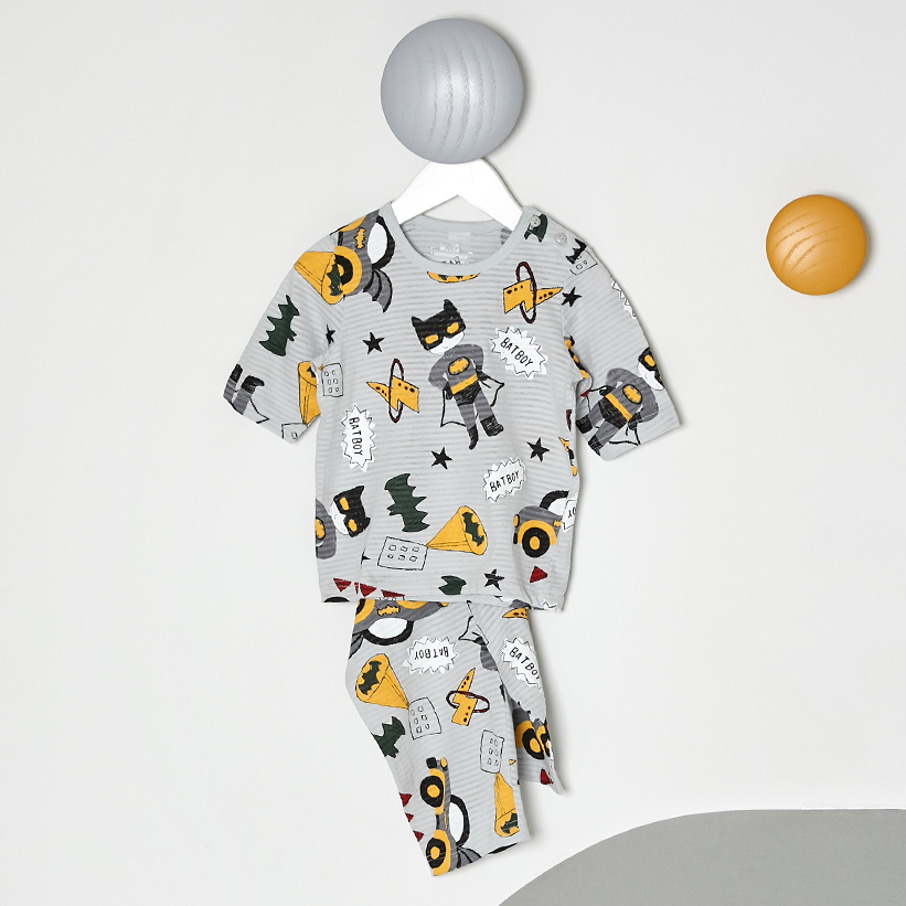 Bộ đồ lửng cotton giấy bé trai U2140