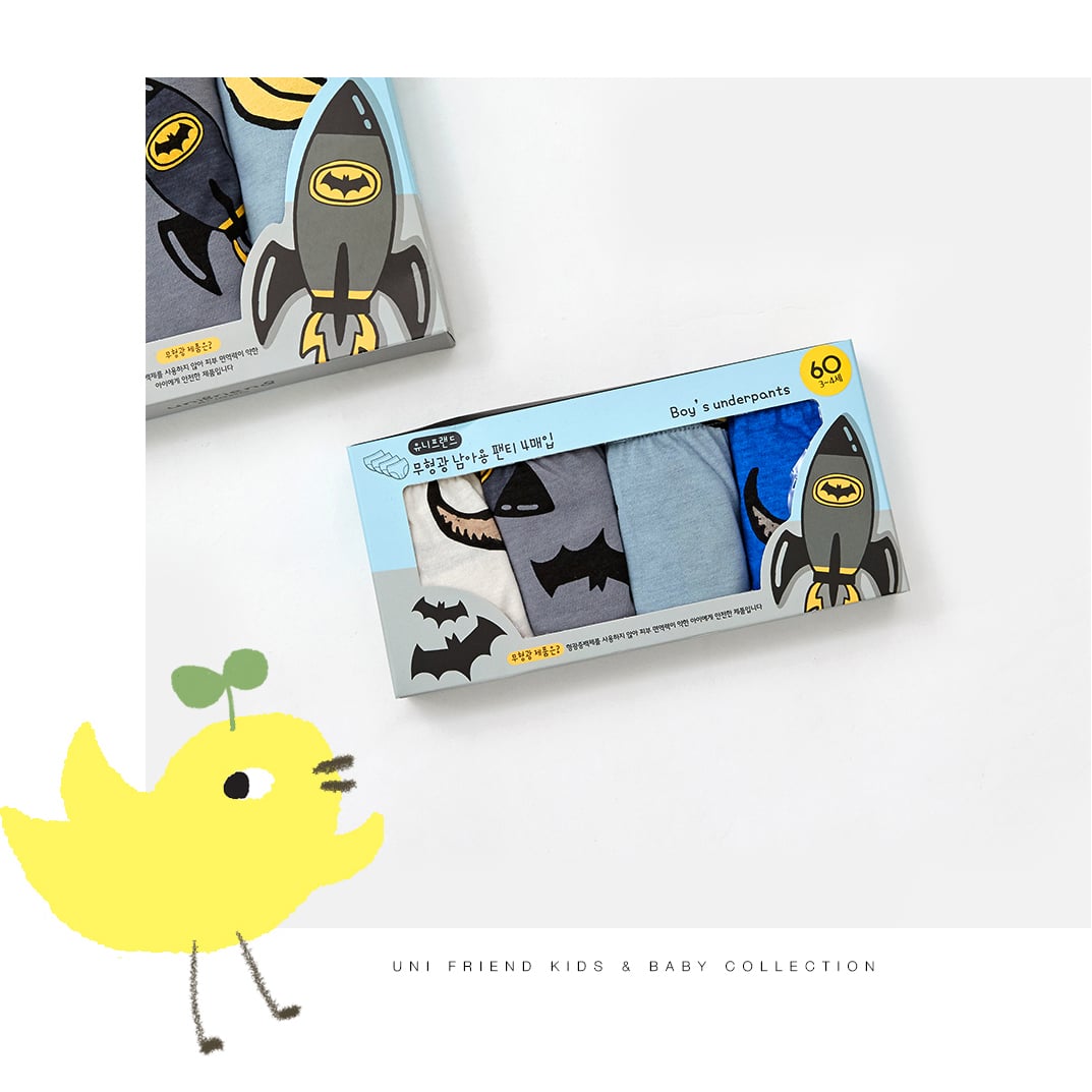 Set 4 quần chip tam giác bé trai U6044