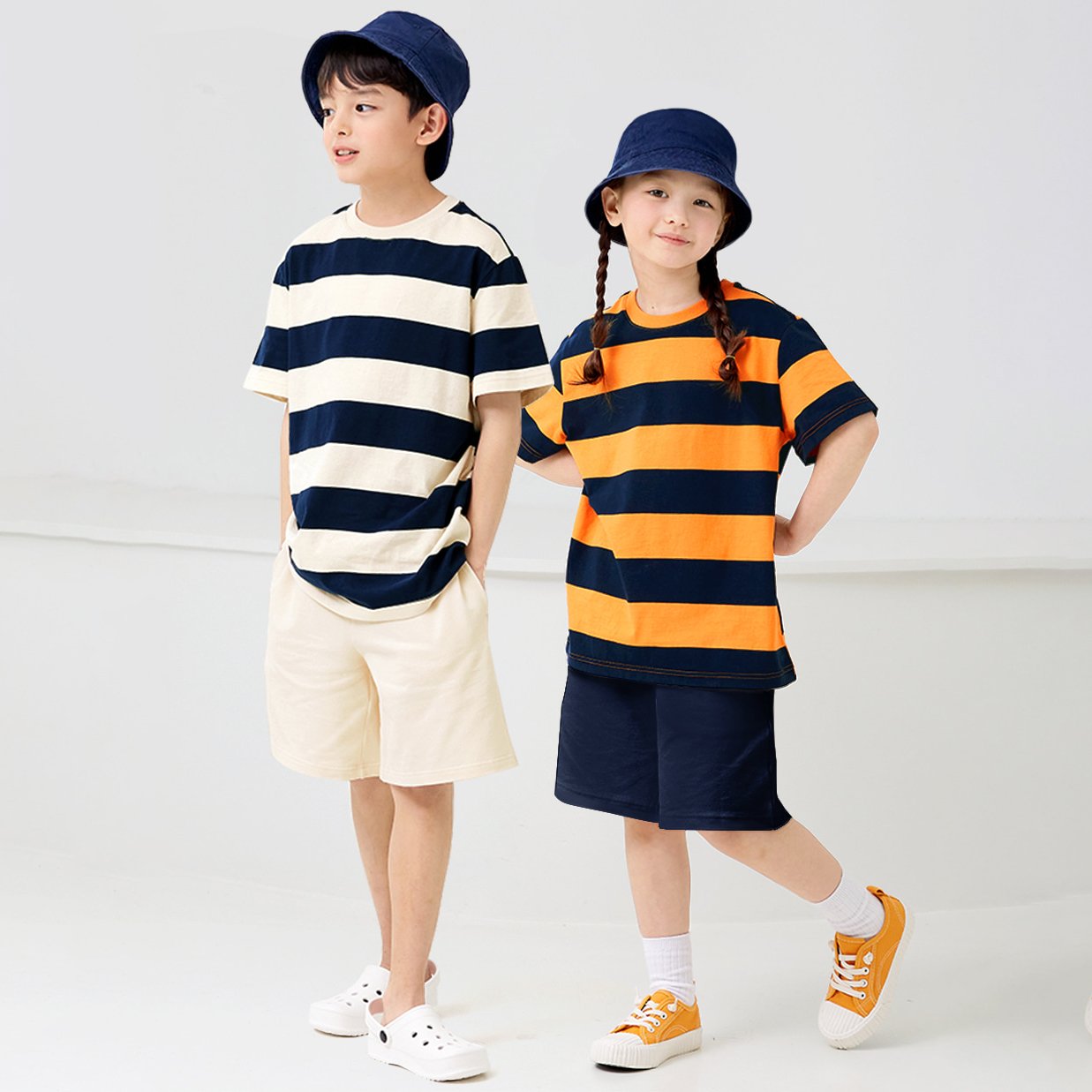 Bộ đồ ngắn cotton mịn bé trai và bé gái U3161