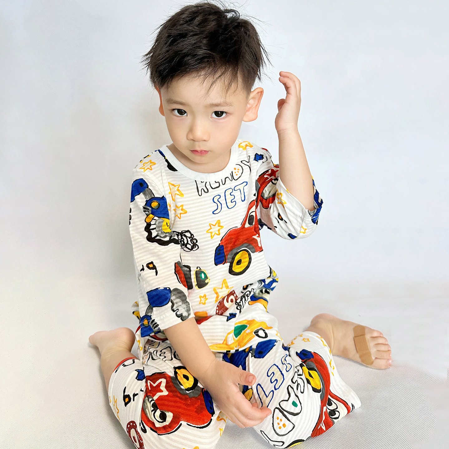 Bộ đồ lửng cotton giấy bé trai U2141