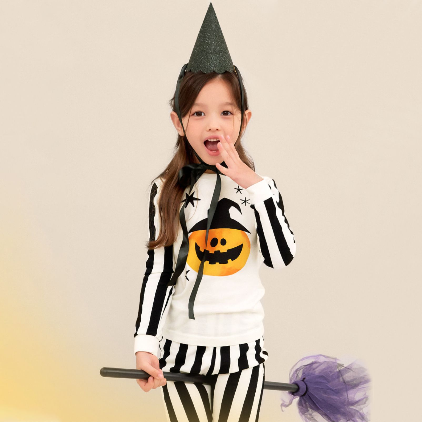 Bộ đồ dài Halloween dáng ôm cotton mịn bé trai và bé gái U1156