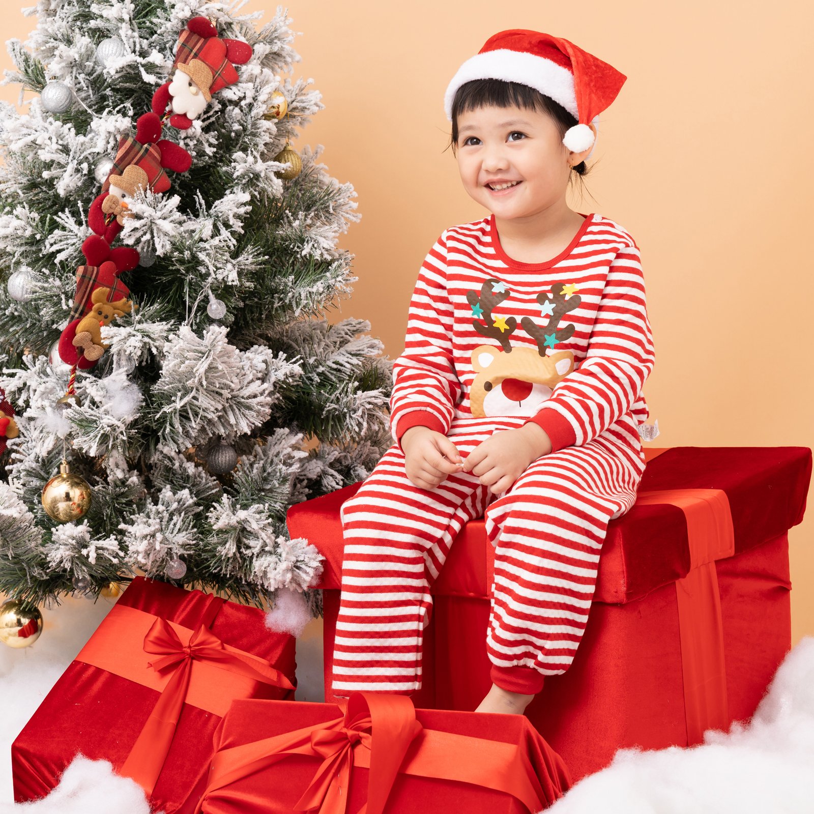 Bộ đồ dài trần bông 3 lớp cho bé trai và bé gái U1168