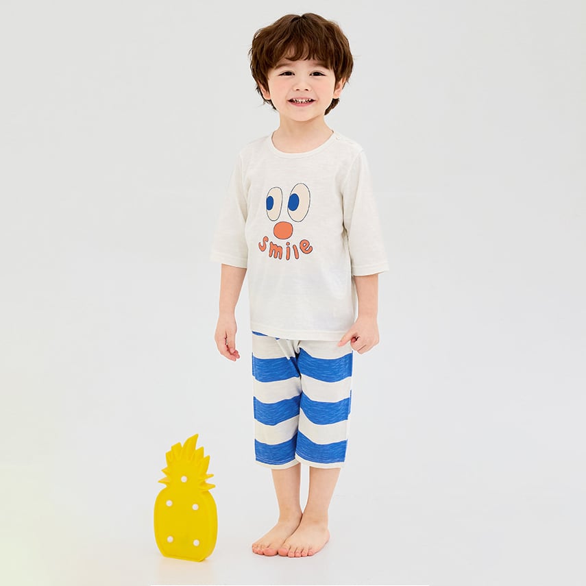 Bộ đồ lửng cotton mịn bé trai và bé gái U2136
