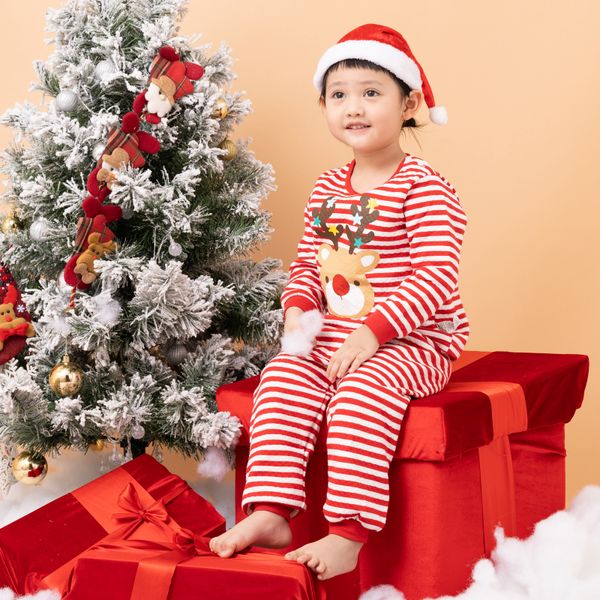 Bộ đồ dài trần bông 3 lớp cho bé trai và bé gái U1168