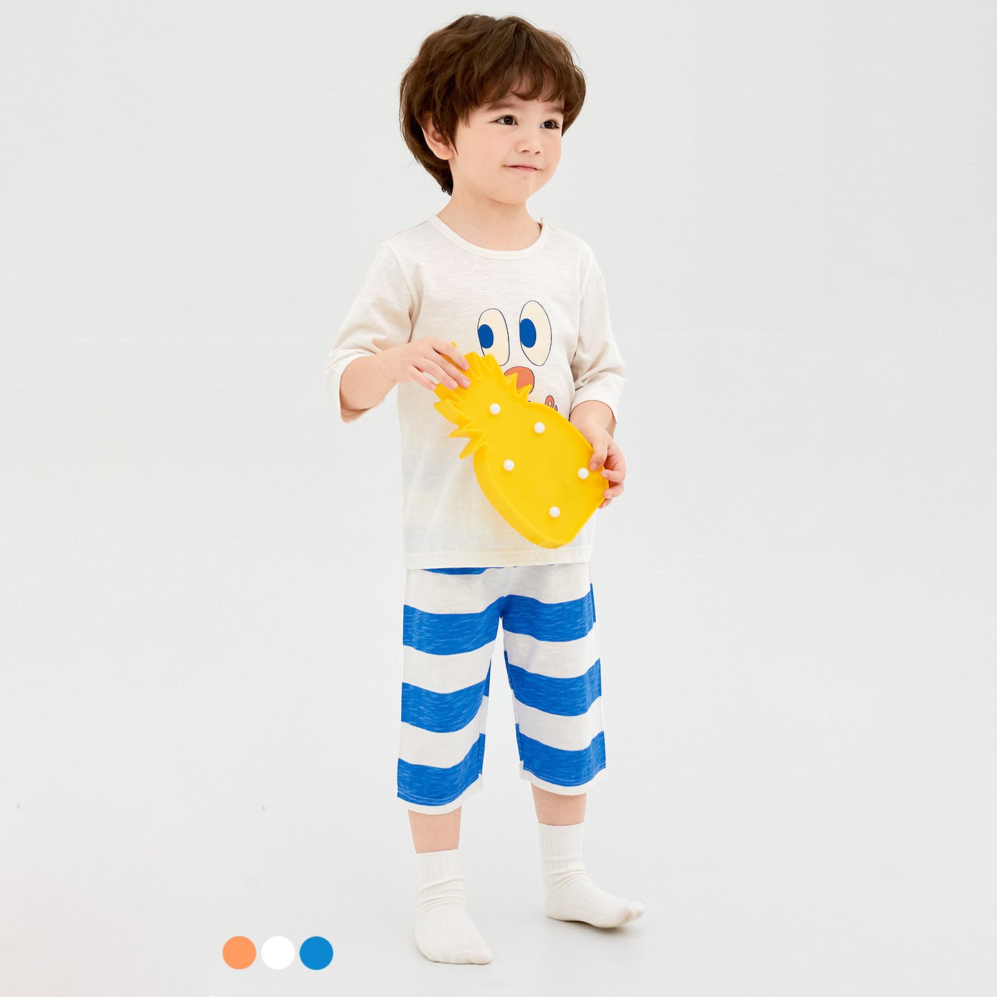 Bộ đồ lửng cotton mịn bé trai và bé gái U2136