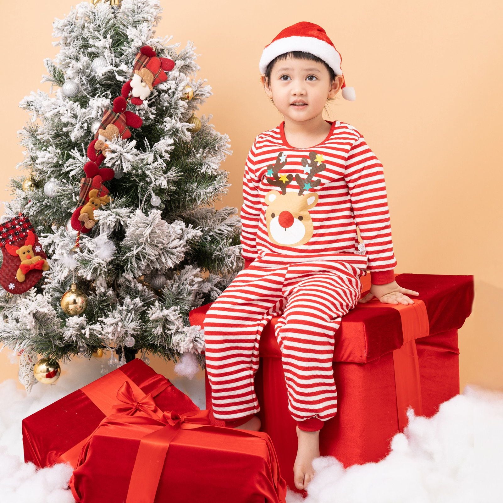 Bộ đồ dài chần bông 3 lớp cho bé trai và bé gái U1168