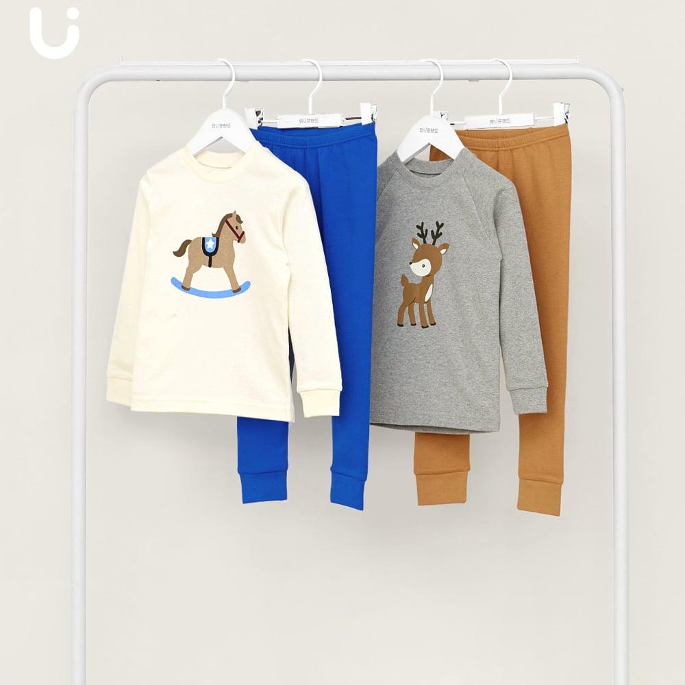 Bộ đồ dài dáng ôm cotton mịn bé gái và bé trai U1206