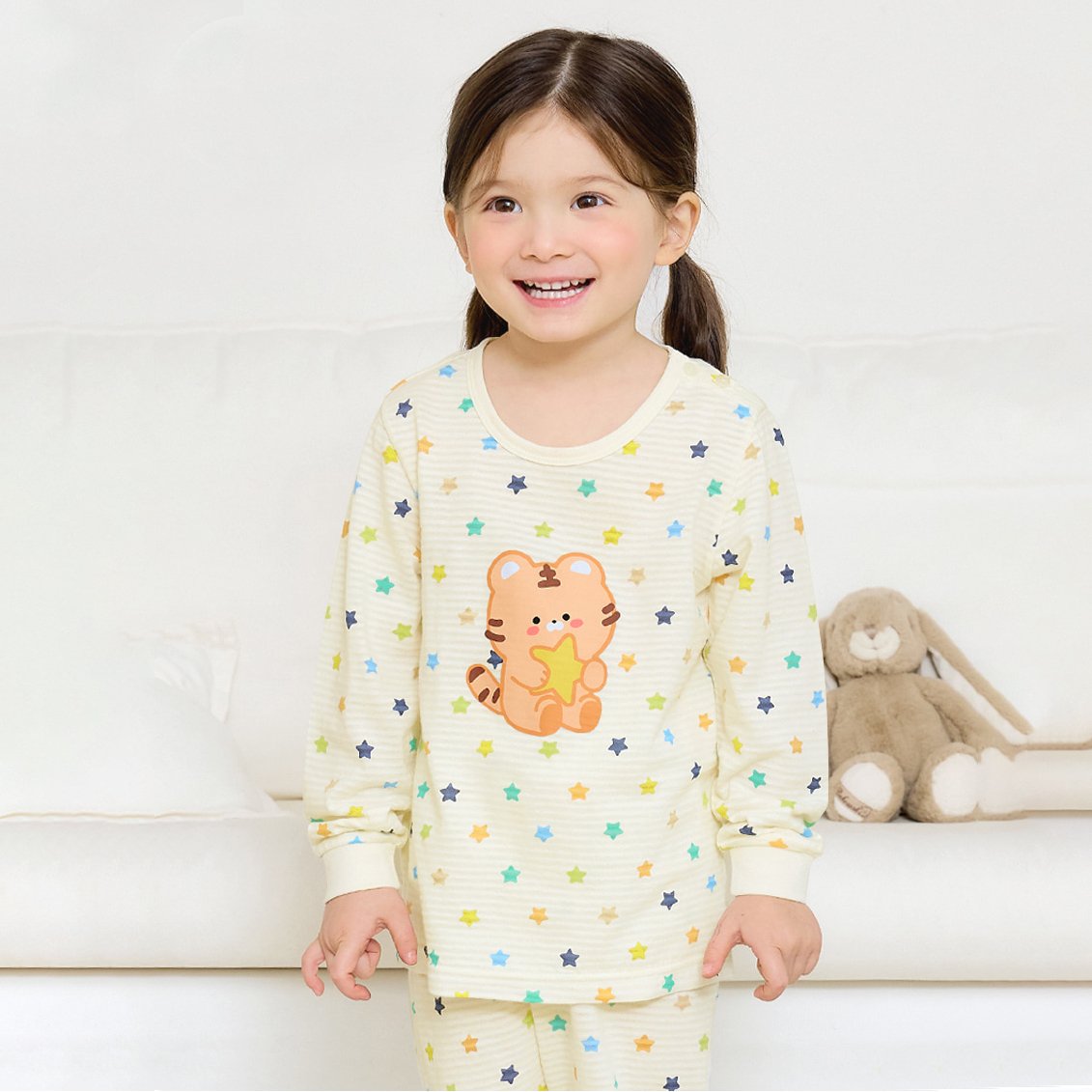 Bộ đồ dài cotton giấy bé gái U1241