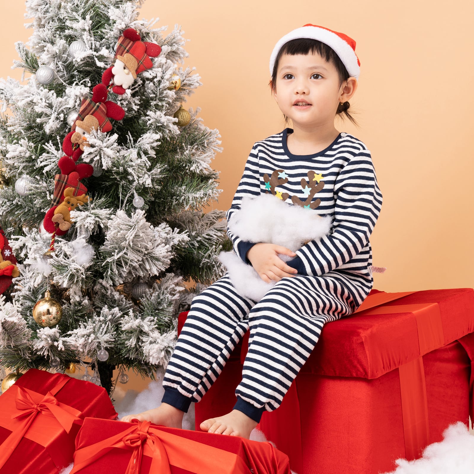 Bộ đồ dài chần bông 3 lớp cho bé trai và bé gái U1167