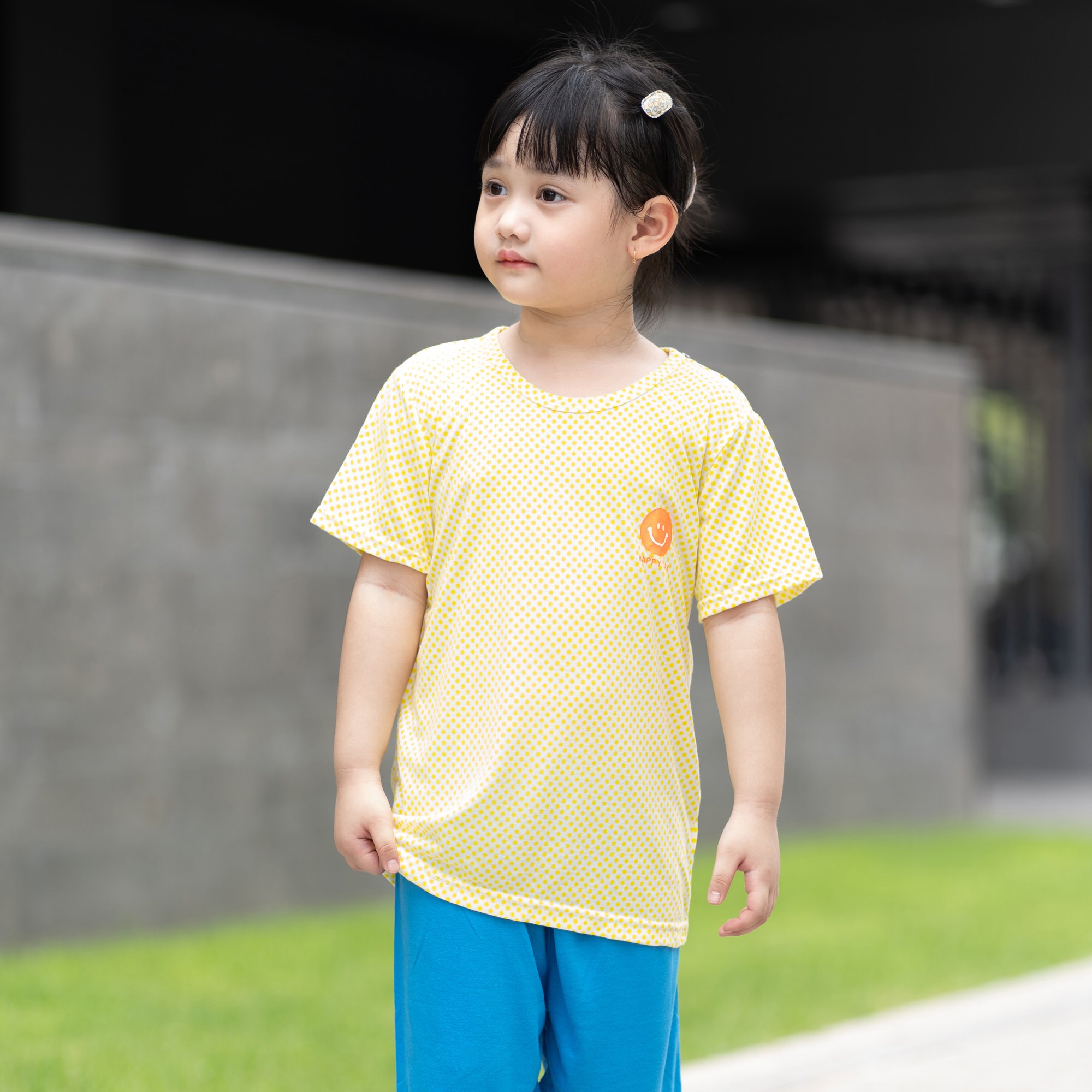 Bộ đồ ngắn Cool Feel mịn mỏng mát bé trai và bé gái U3166