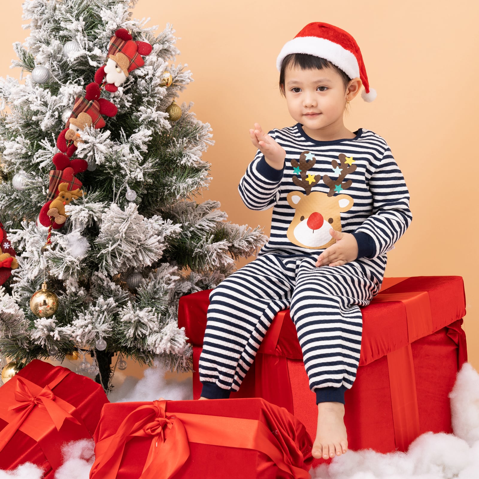 Bộ đồ dài chần bông 3 lớp cho bé trai và bé gái U1167