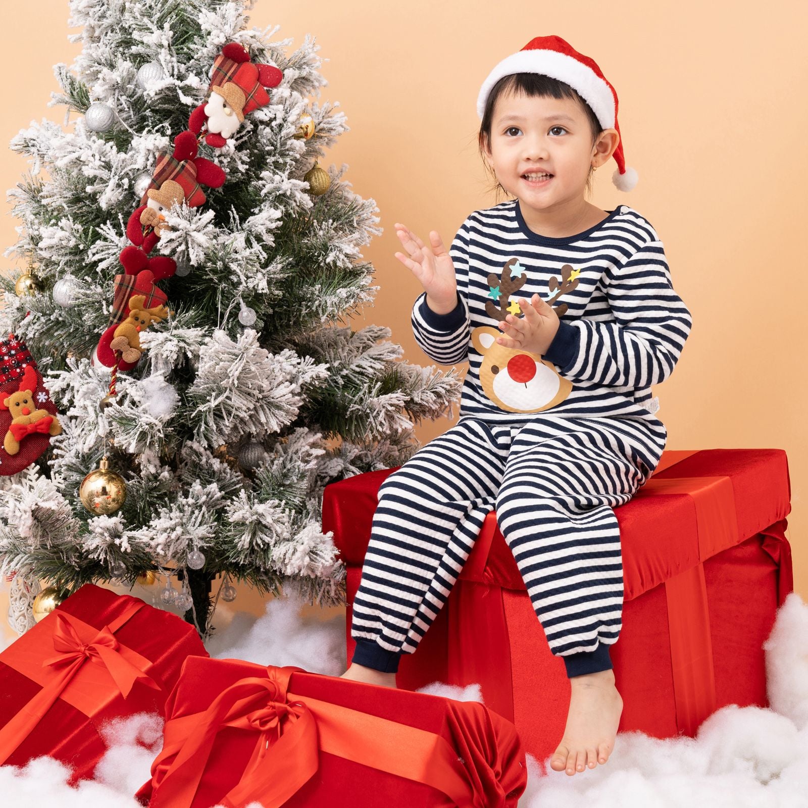 Bộ đồ dài chần bông 3 lớp cho bé trai và bé gái U1167