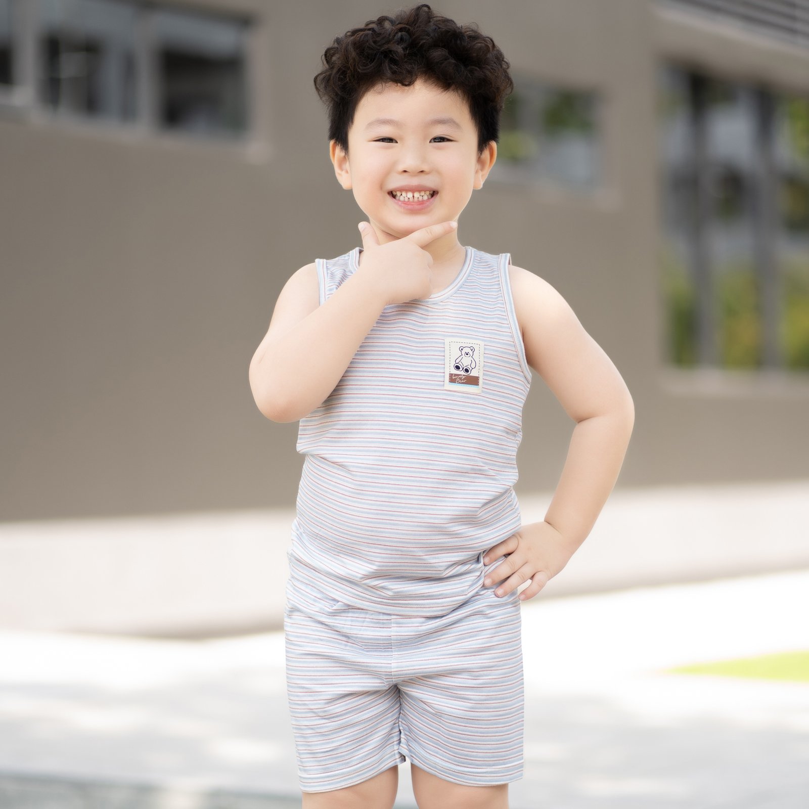 Bộ đồ ba lỗ cotton mịn bé gái và bé trai U4089