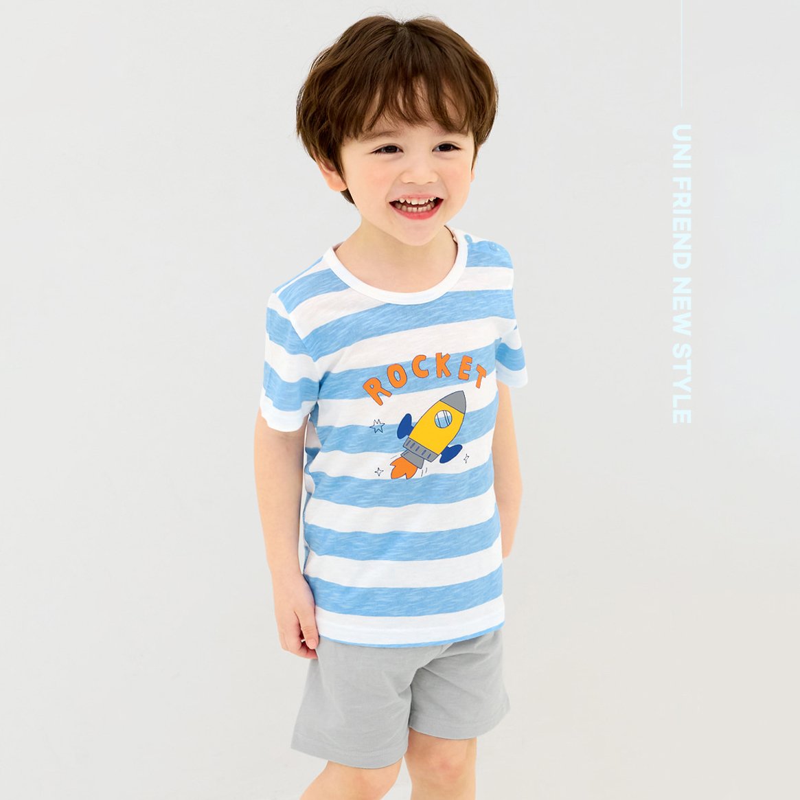 Bộ đồ ngắn cotton mịn bé trai U3198