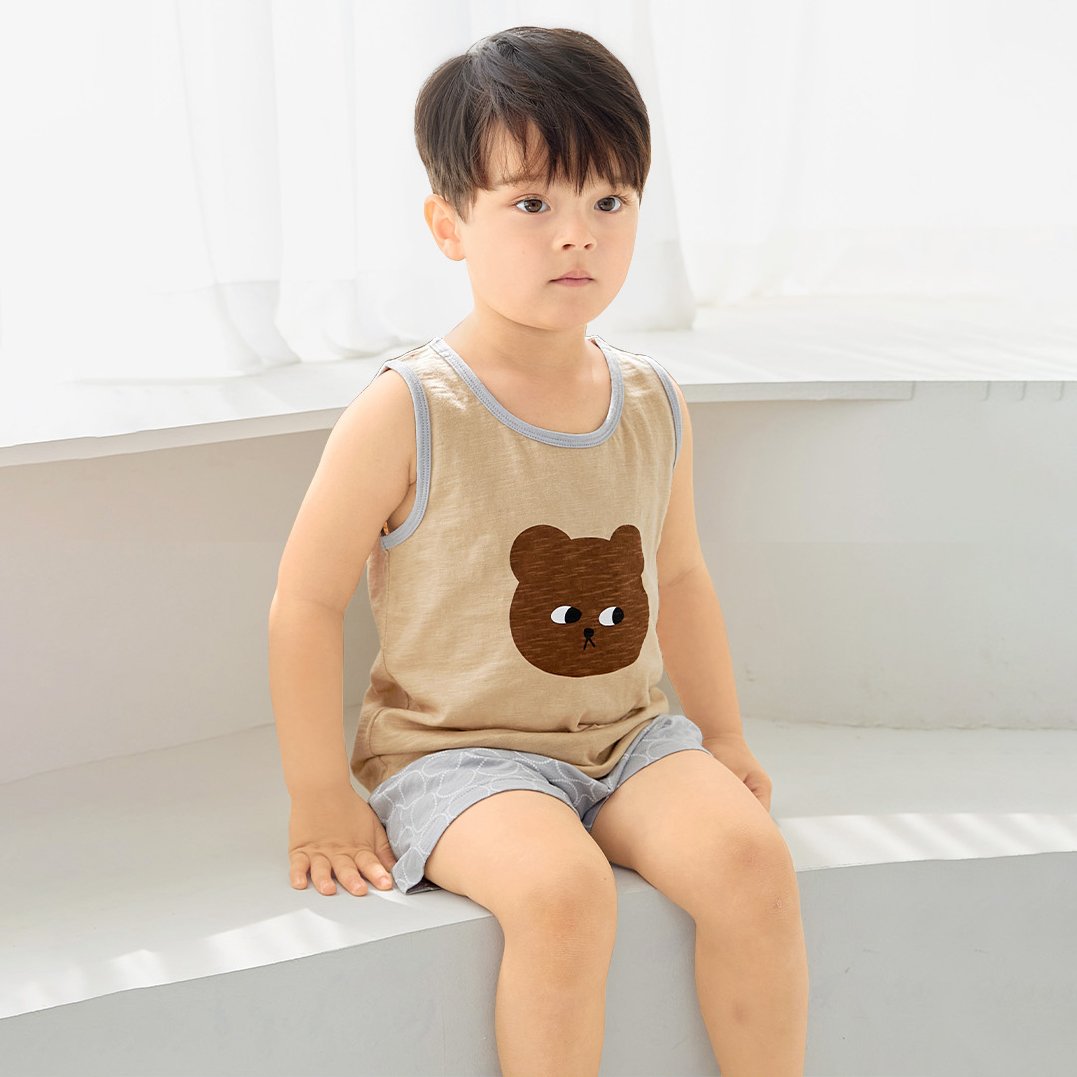 Bộ đồ ba lỗ cotton mịn bé trai và bé gái U4073