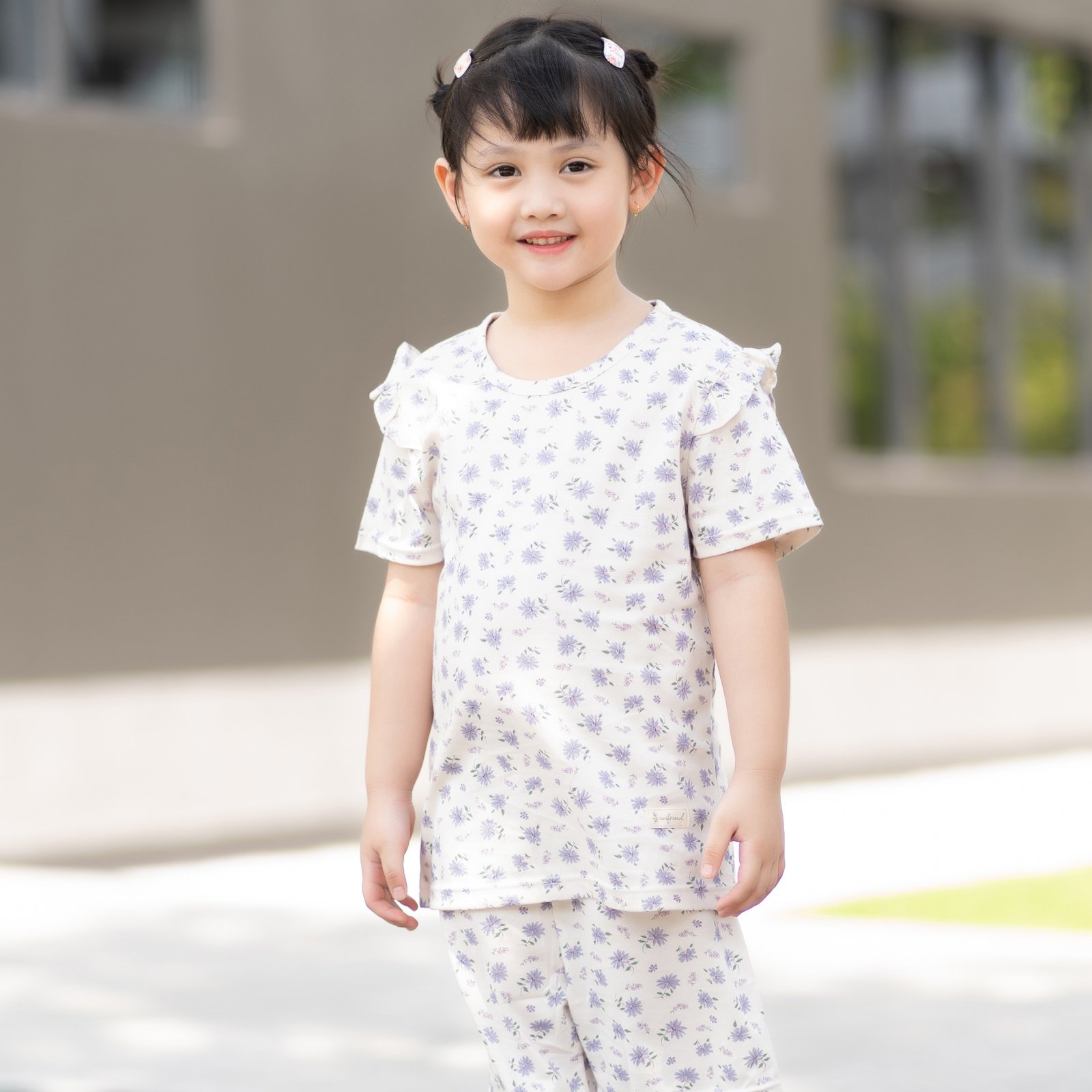 Bộ đồ ngắn cotton mịn bé gái U3177