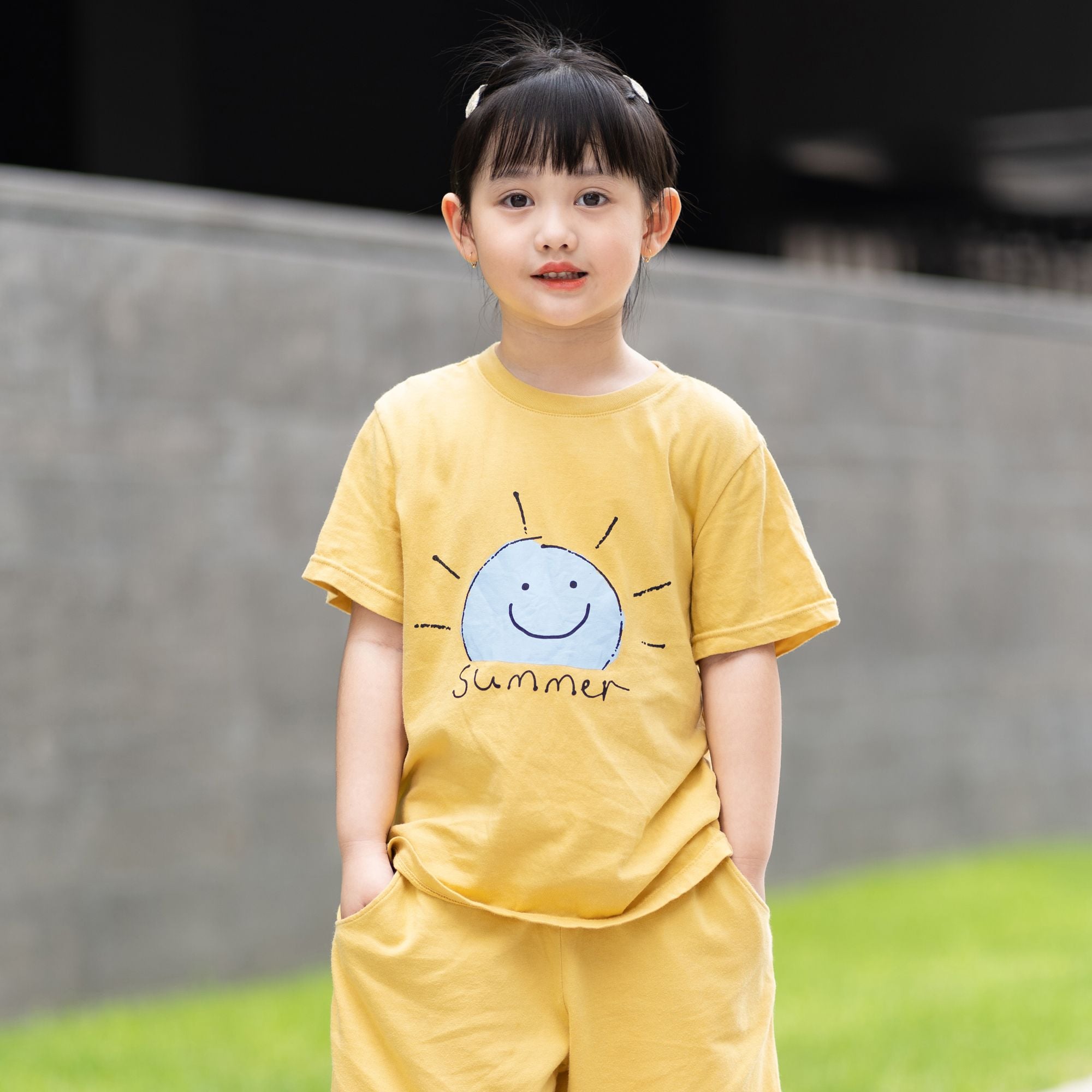 Bộ đồ ngắn cotton mịn bé trai và bé gái U3133