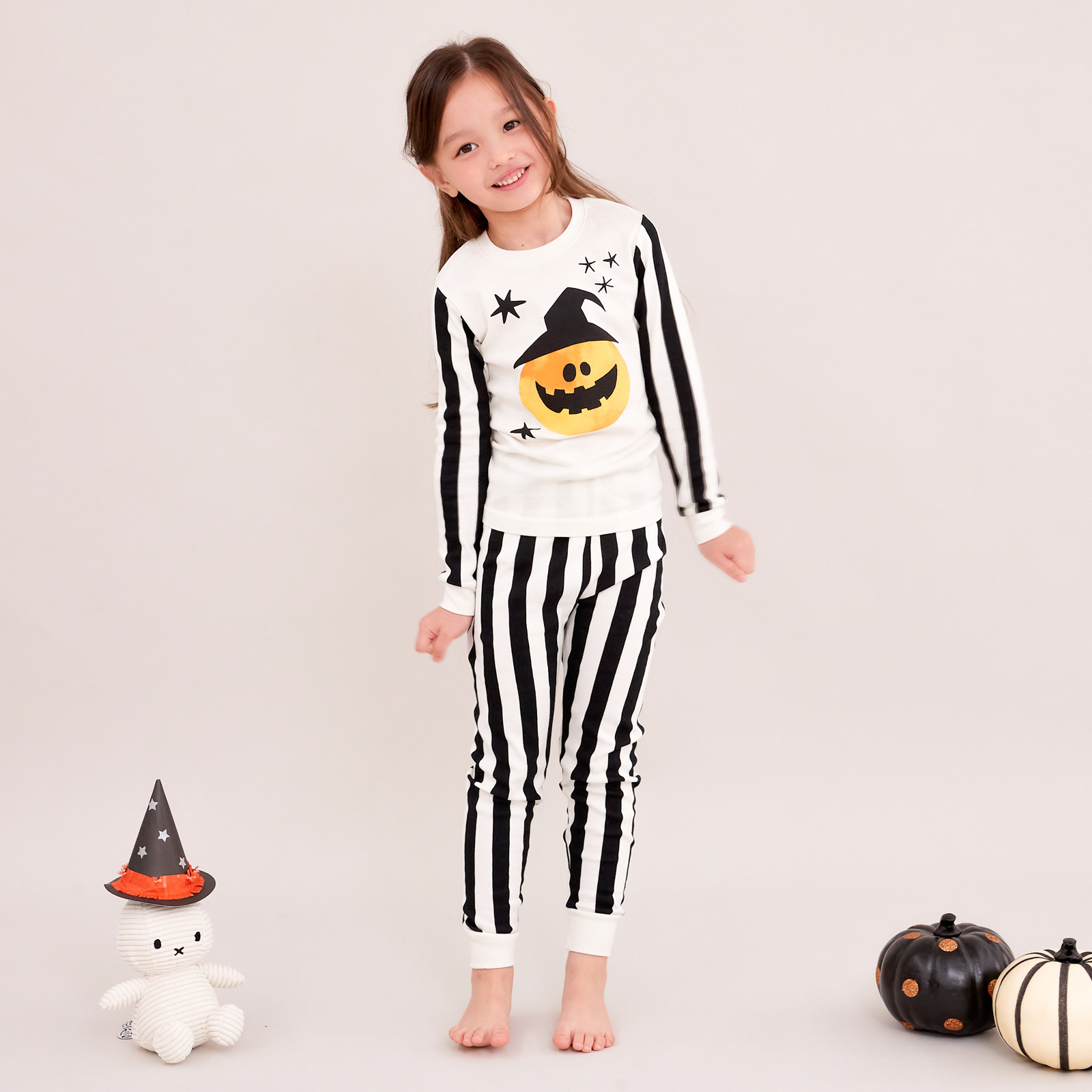 Bộ đồ dài Halloween dáng ôm cotton mịn bé trai và bé gái U1156