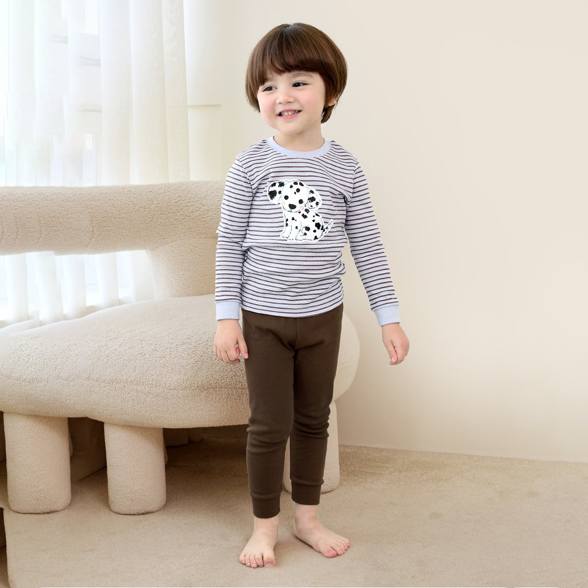 [Lẻ size] Bộ đồ dài tay cotton cho bé trai và bé gái lẻ size U8008