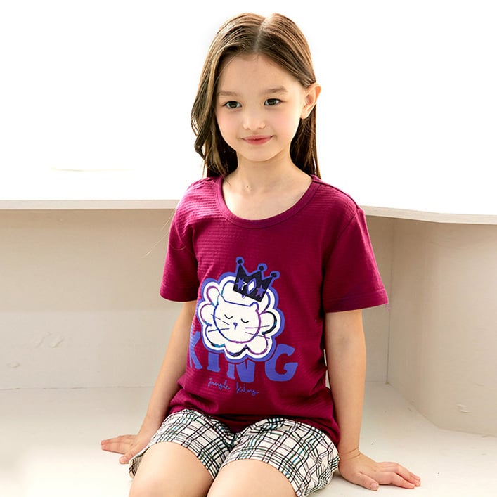Bộ đồ ngắn cotton giấy phối cotton mịn bé gái và bé trai U3144