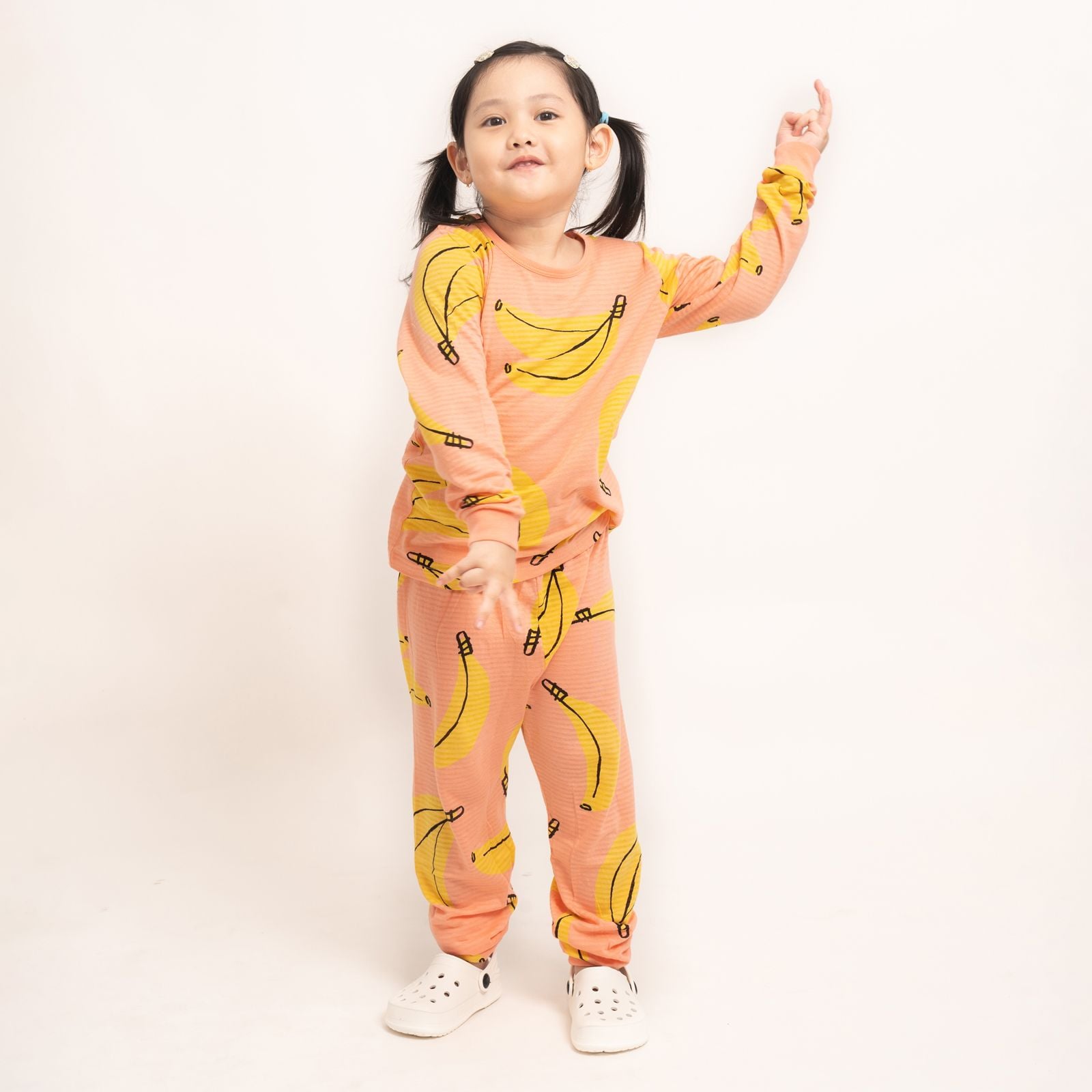 Bộ đồ dài cotton giấy bé gái U1175