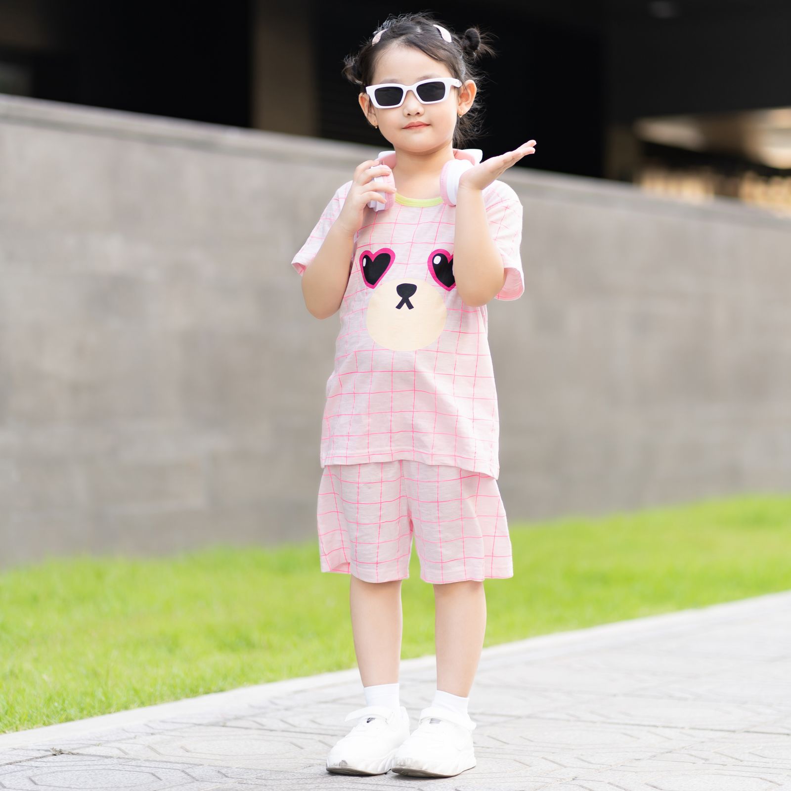 Bộ đồ ngắn cotton mịn bé gái U3053