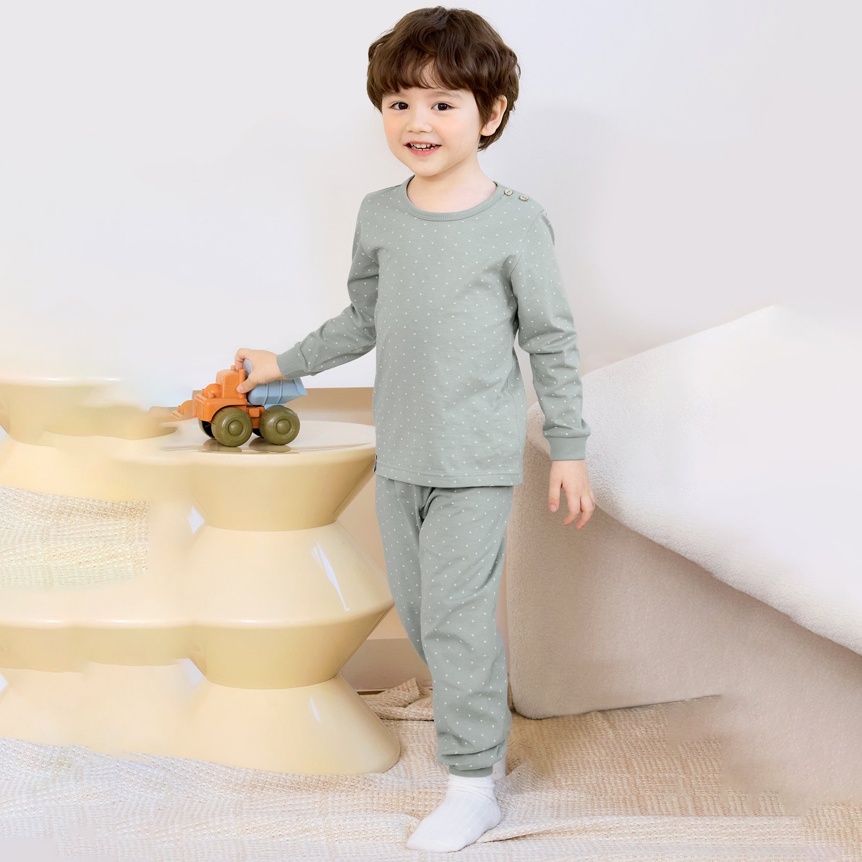 Bộ đồ dài cotton mịn bé trai U1242