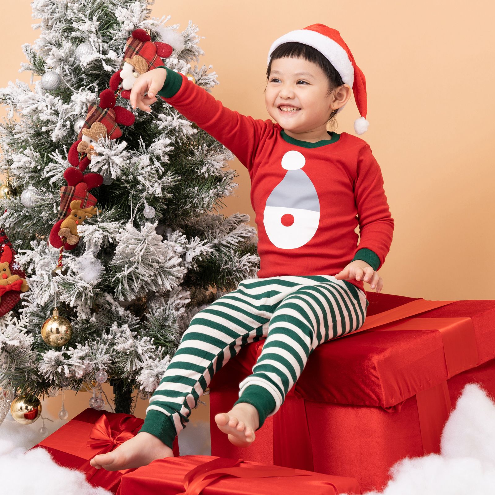 Bộ đồ dài dáng ôm cotton mịn bé trai và bé gái U1173