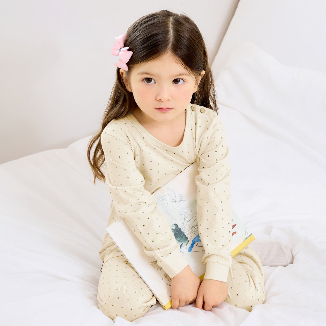 Bộ đồ dài cotton mịn bé gái U1243