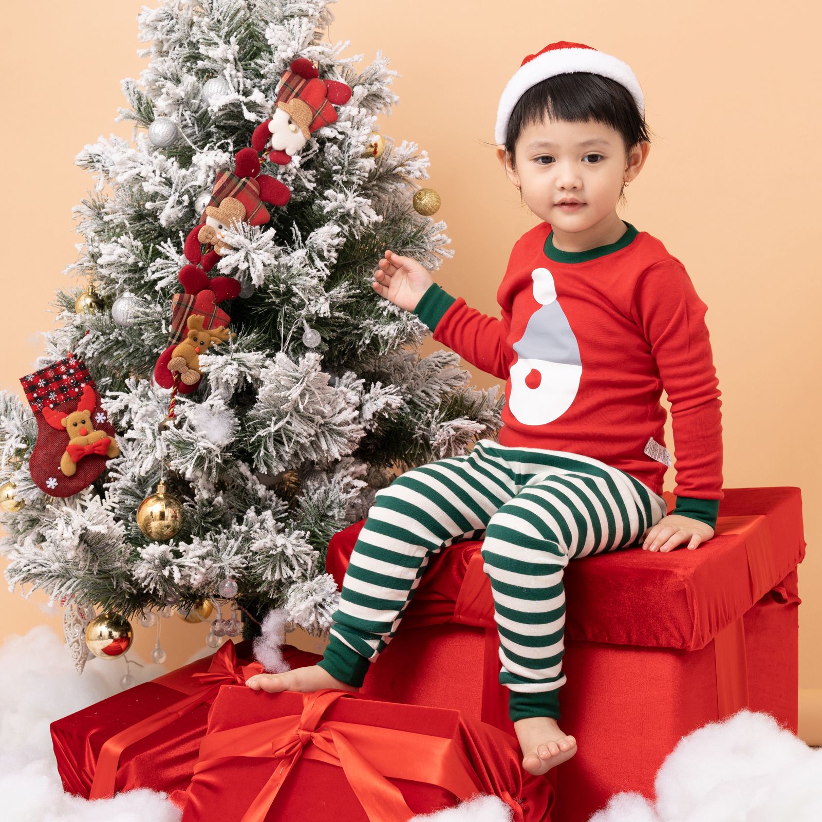 Bộ đồ dài dáng ôm cotton mịn bé trai và bé gái U1173