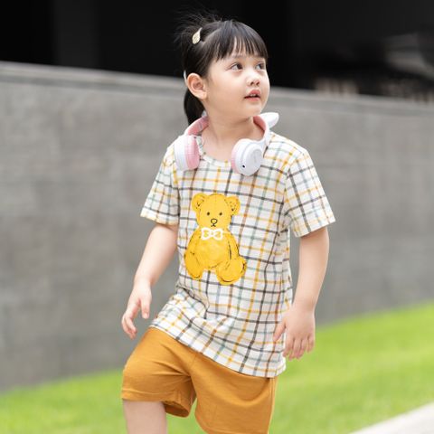 Bộ đồ ngắn cotton mịn bé trai và bé gái U3110