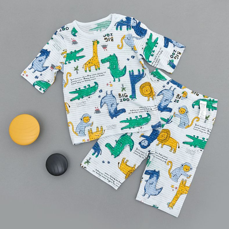 [Lẻ size] Bộ đồ lửng cotton cho bé trai và bé gái lẻ size U8011