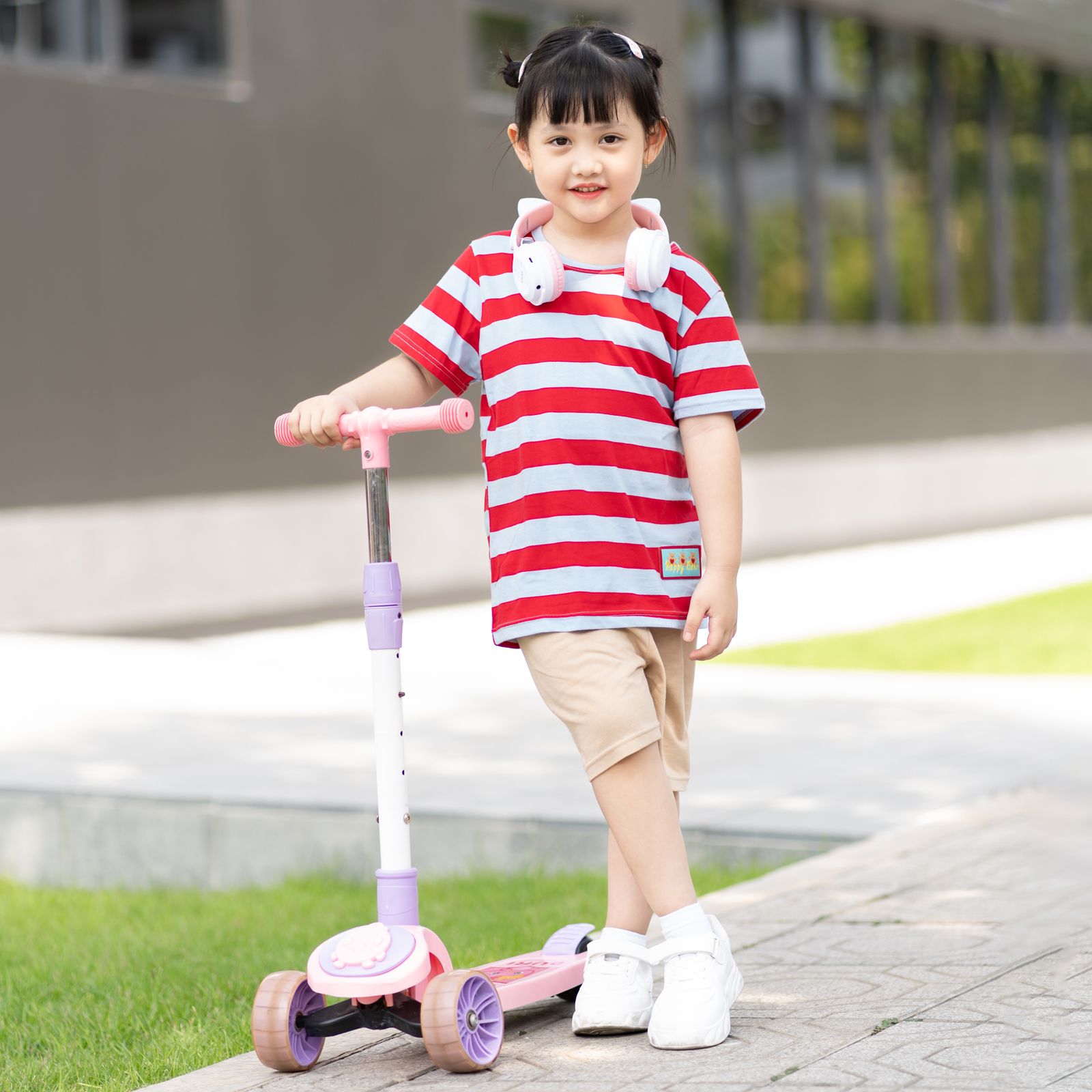 Bộ đồ ngắn cotton mịn bé gái và bé trai U3174