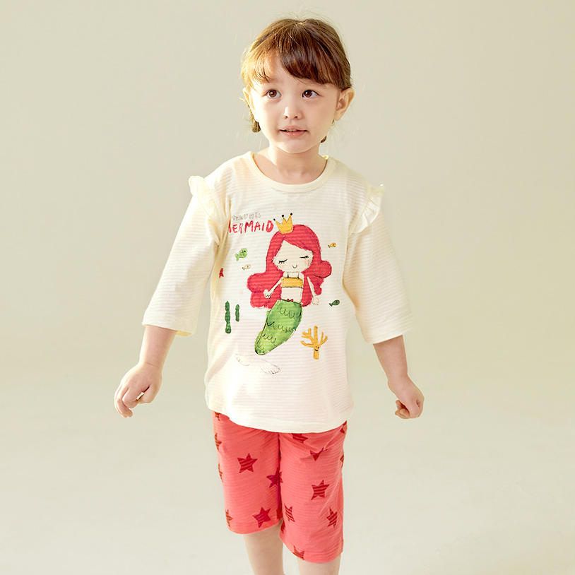 Bộ đồ lửng cotton giấy bé gái U2063