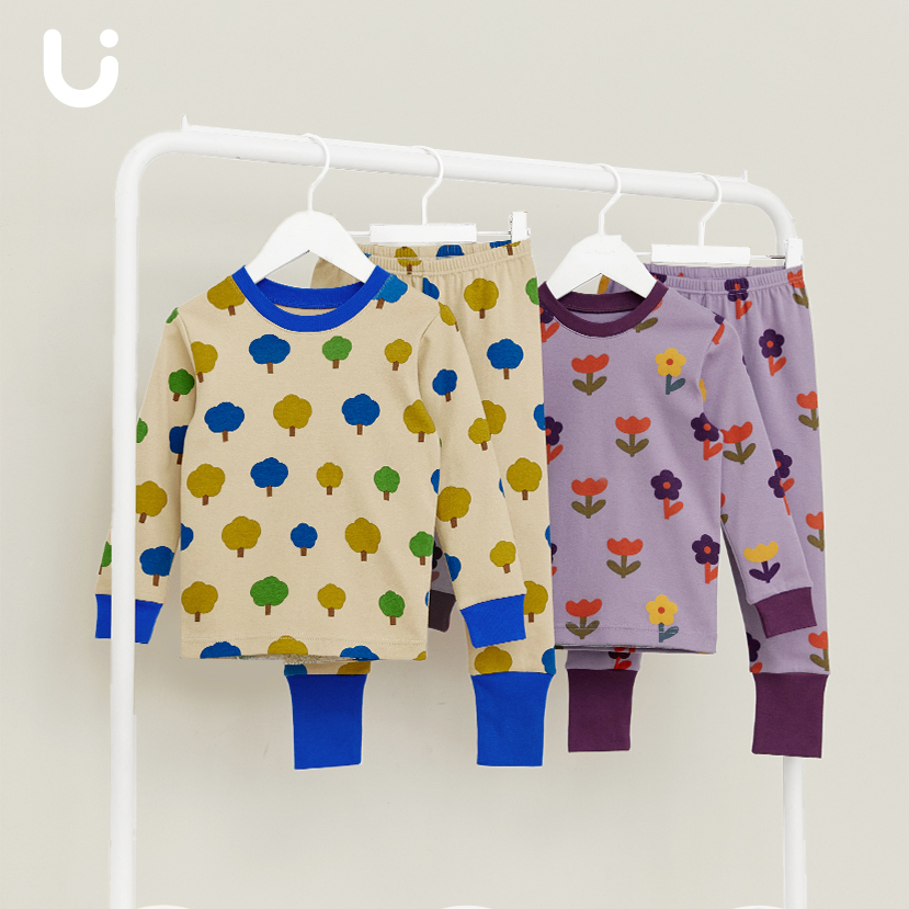 Bộ đồ dài dáng ôm cotton mịn bé trai và bé gái U1210