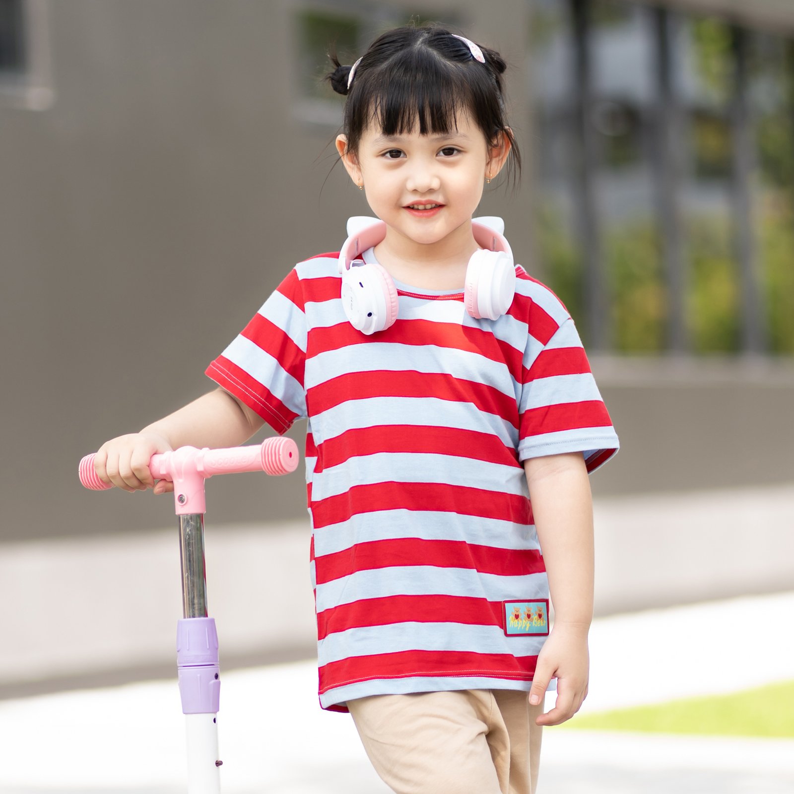 Bộ đồ ngắn cotton mịn bé gái và bé trai U3174