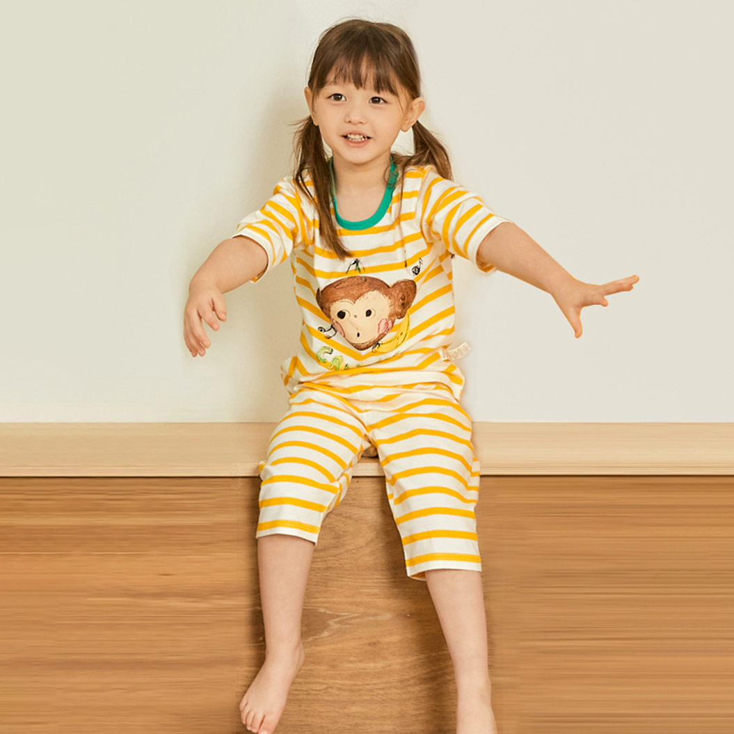 Bộ đồ lửng cotton mịn bé trai và bé gái U2041