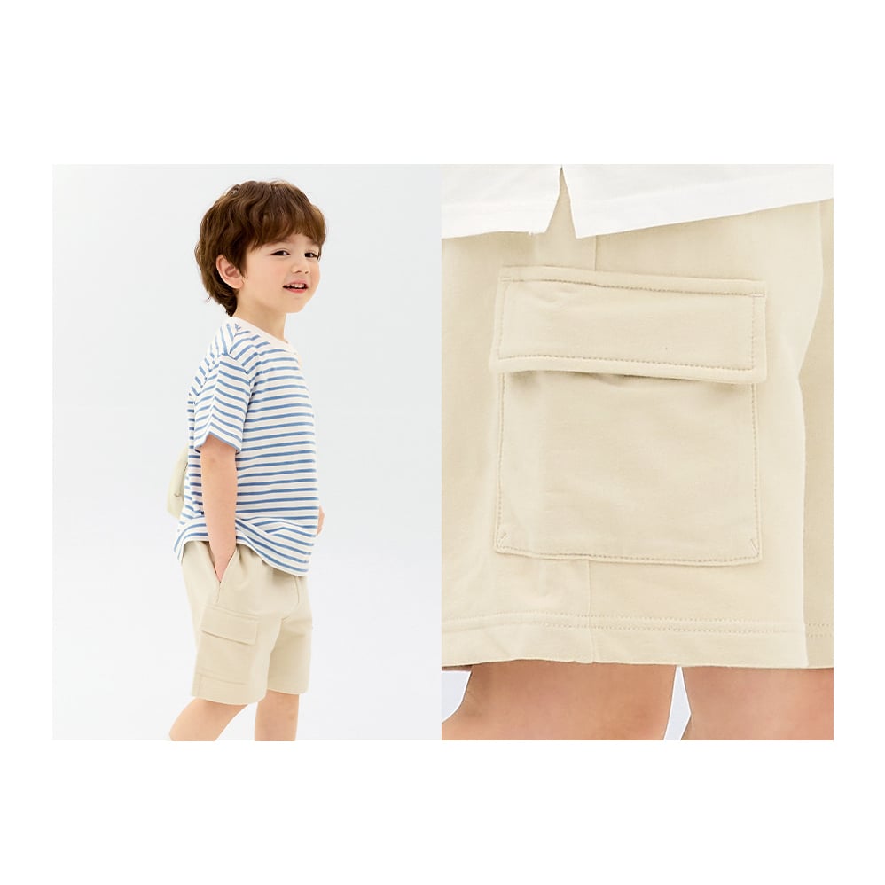Quần short vải cotton spandex bé trai và bé gái U950B