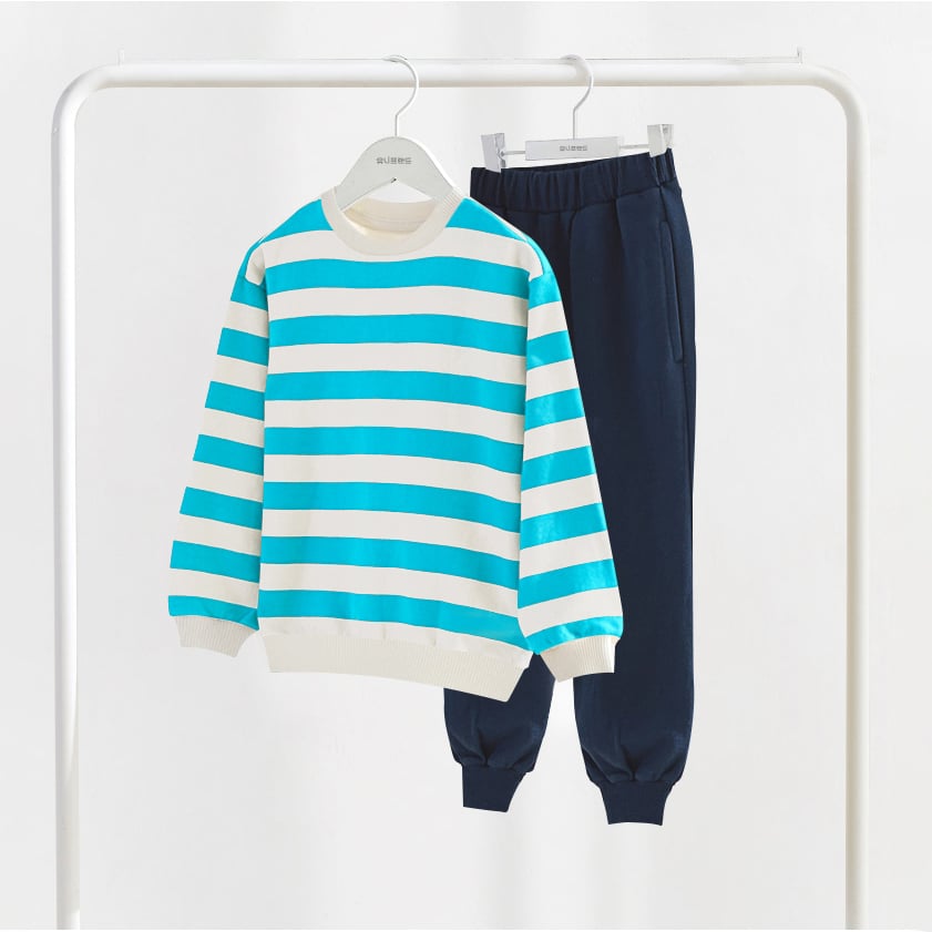 Bộ đồ dài dáng rộng cotton mịn bé gái và bé trai U1225