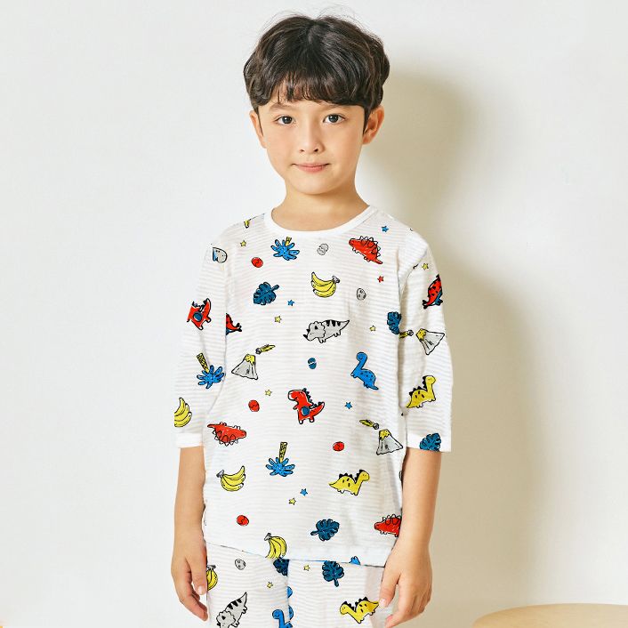 Bộ đồ lửng cotton giấy bé trai U2036